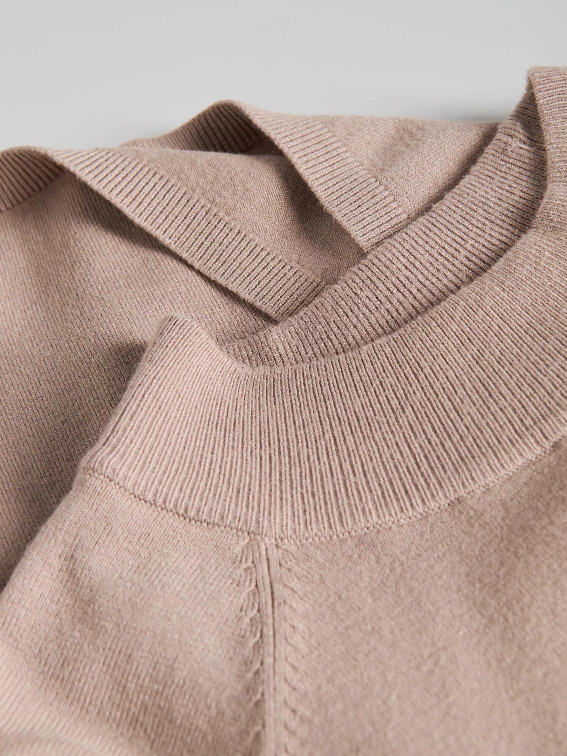 Beige Short Sleeve Jumper, , large image number 5