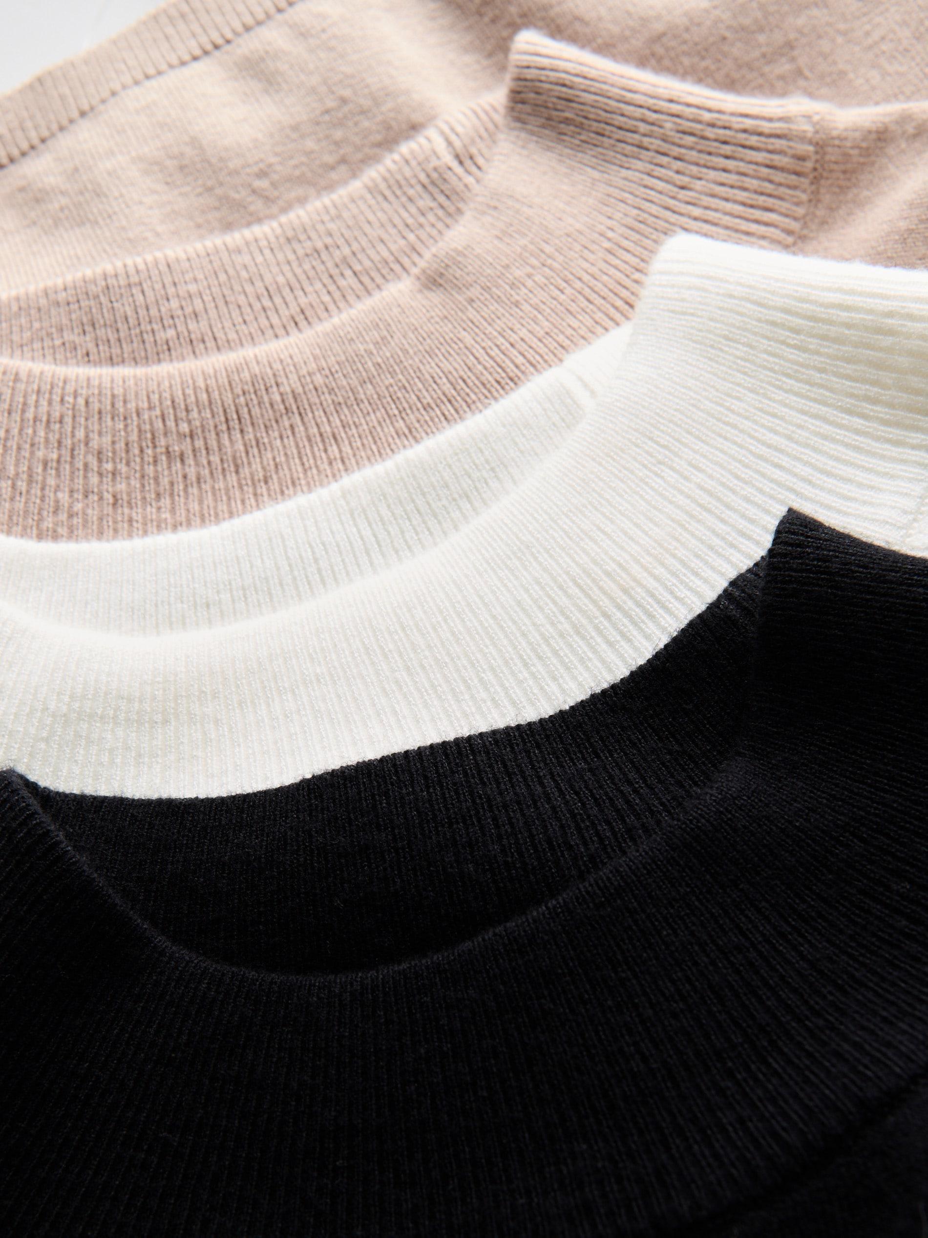 Beige Short Sleeve Jumper, , large image number 6
