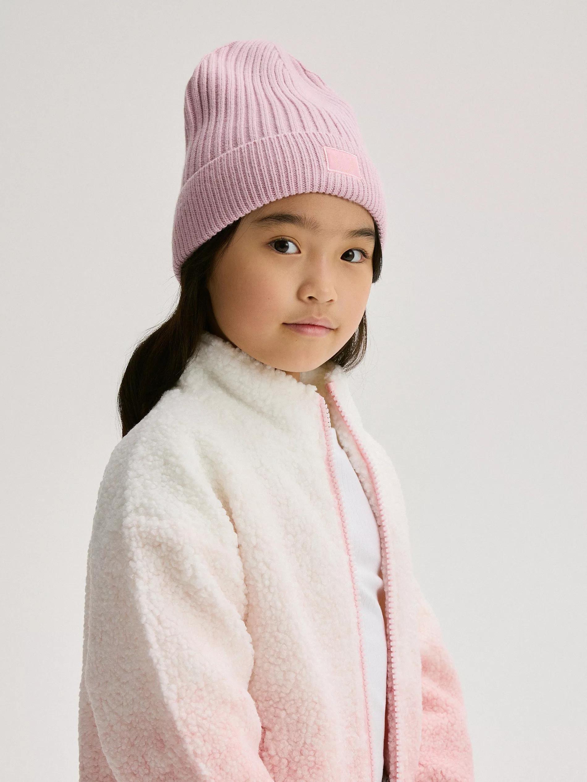 PASTEL PINK Viscose blend knitted beanie, , large image number 1