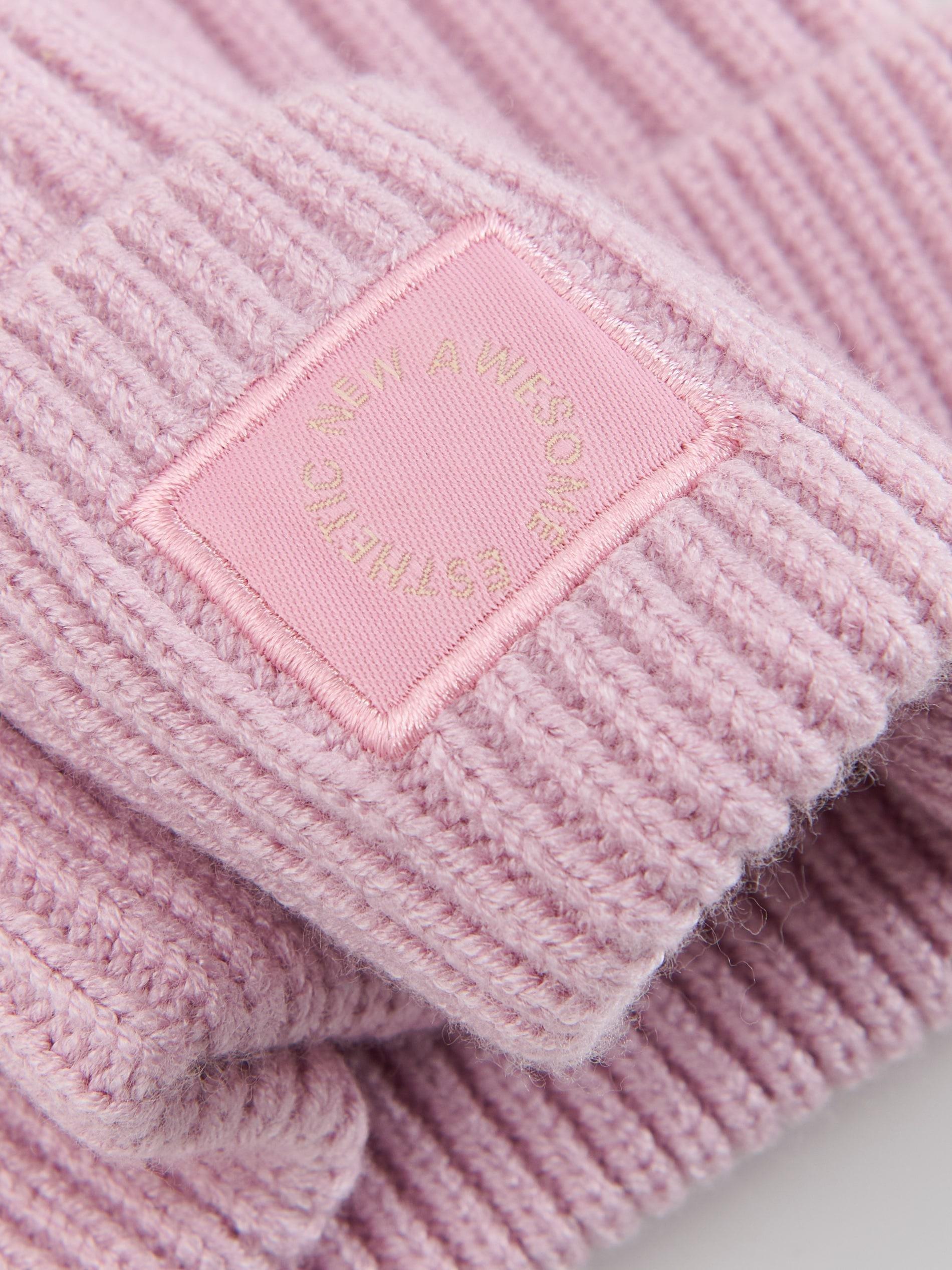 Pink Jersey Beanie Made Of Viscose Blend, , large image number 3