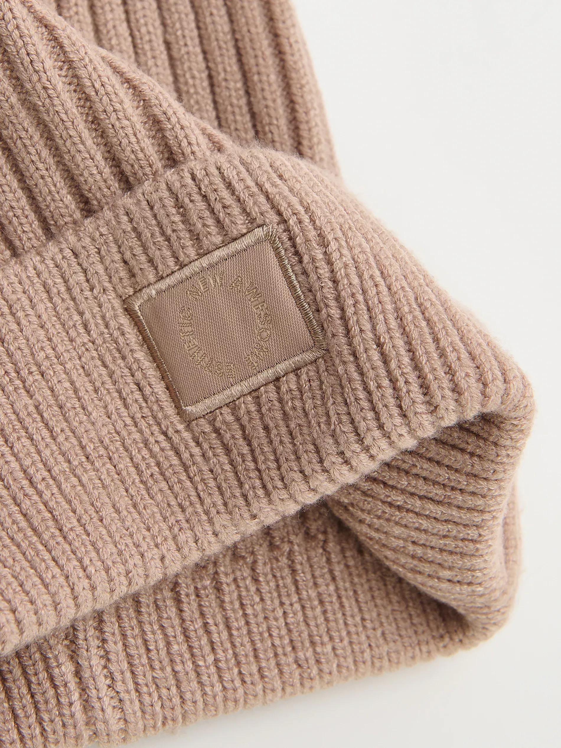 Brown Jersey Beanie Made Of Viscose Blend, , large image number 1