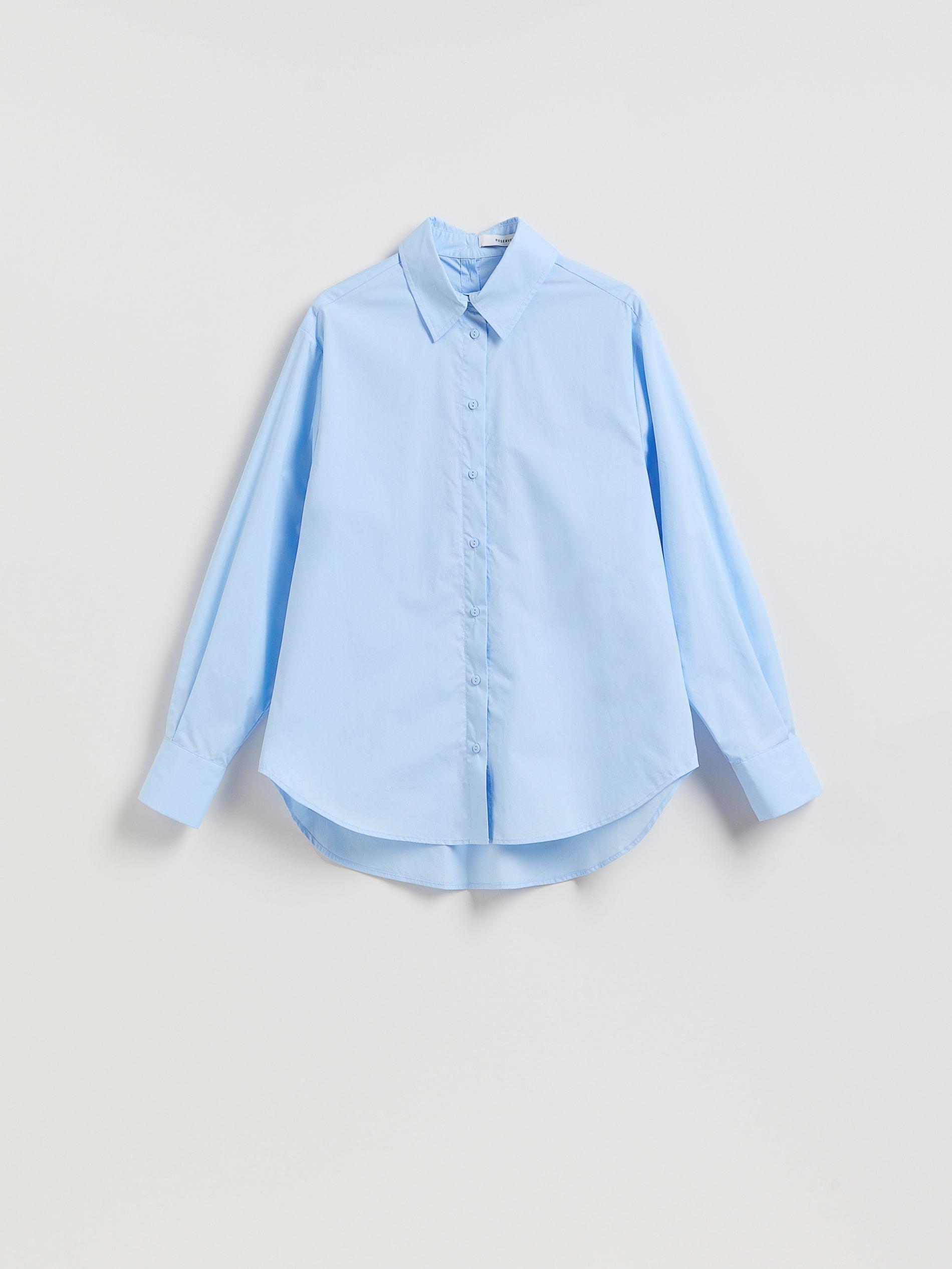 Blue Shirt With Decorative Collar, Blue, medium