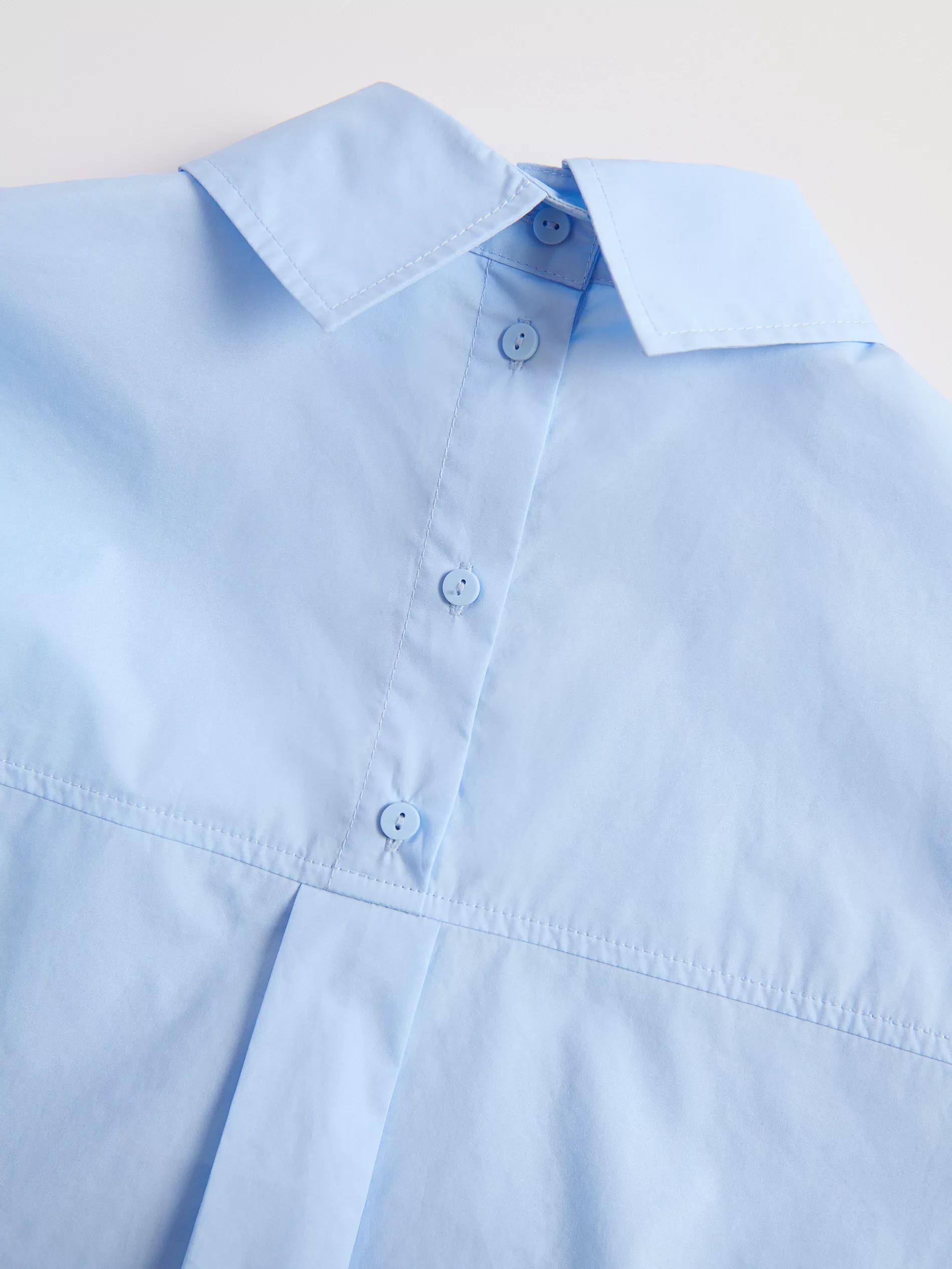 Blue Shirt With Decorative Collar, Blue, medium