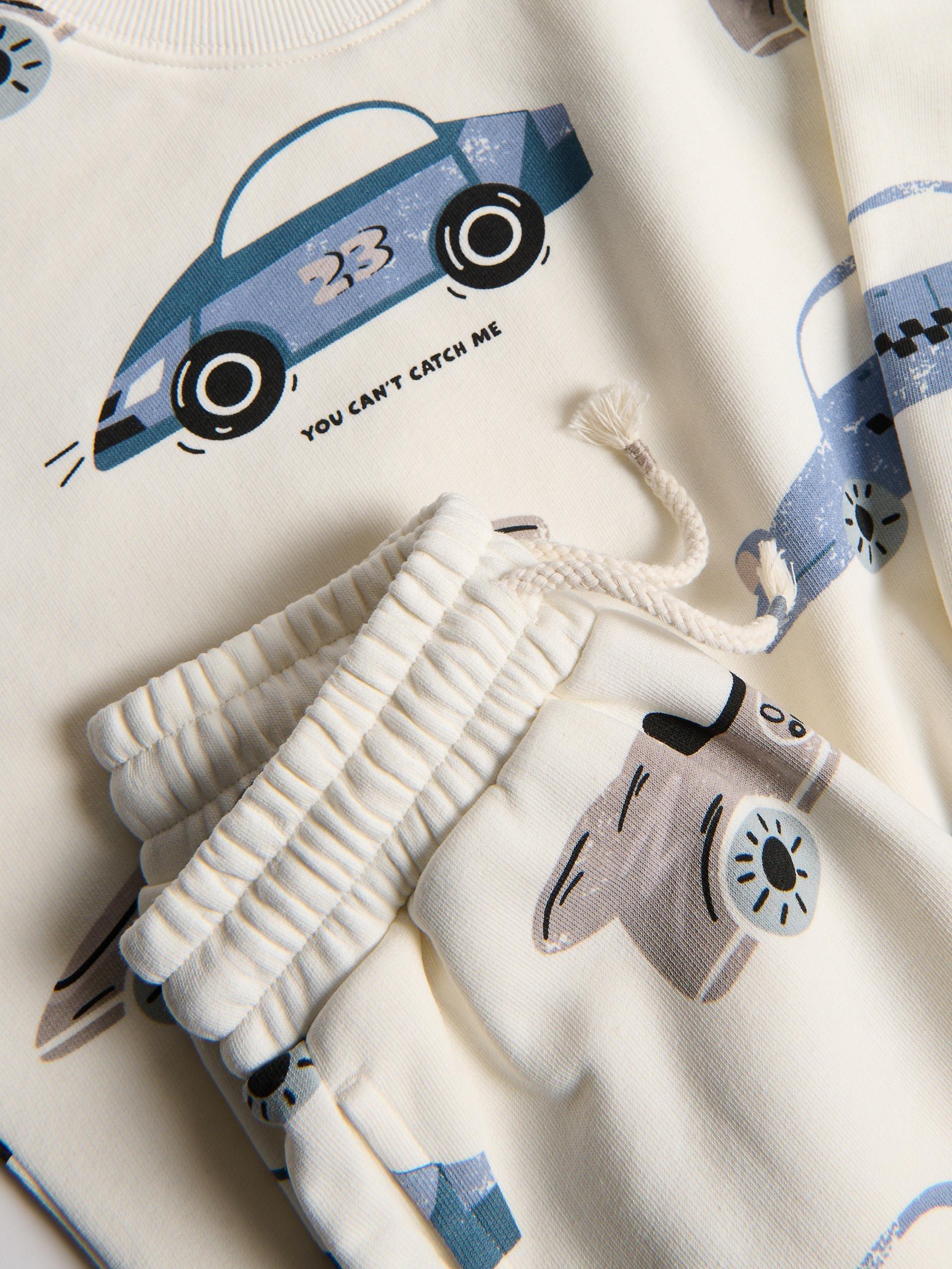 Cream Cotton Set With Print, Ivory, medium