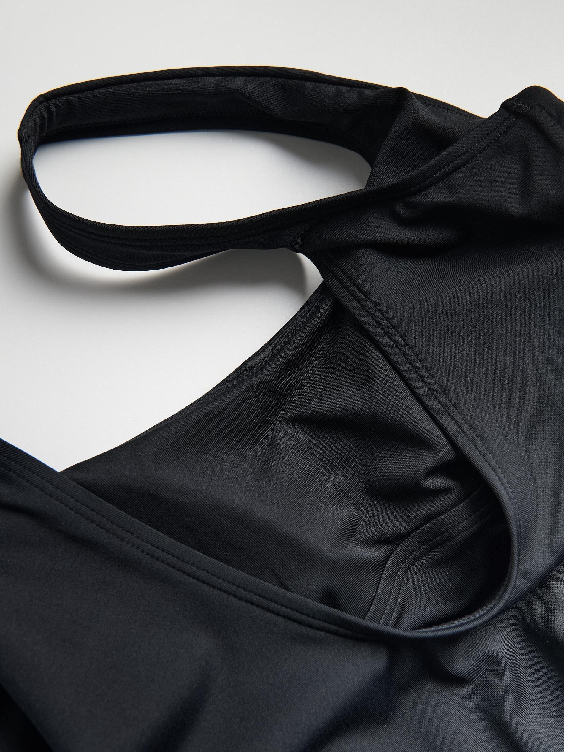 Black One Piece Swimsuit, Black, large image number 4