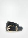 Reserved - black Belt with decorative buckle
