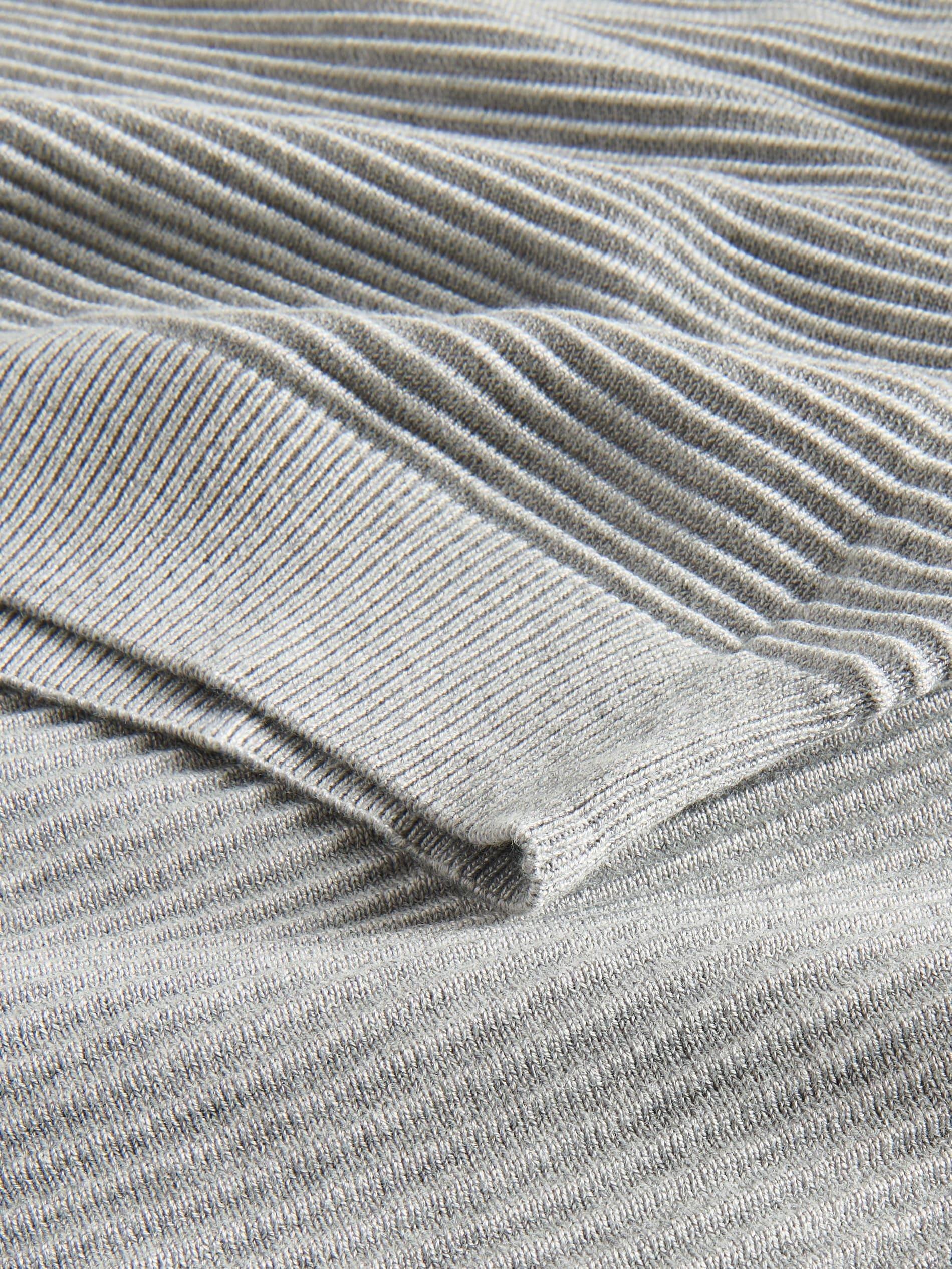 Light Grey Ribbed Knit Sweater, , large image number 4