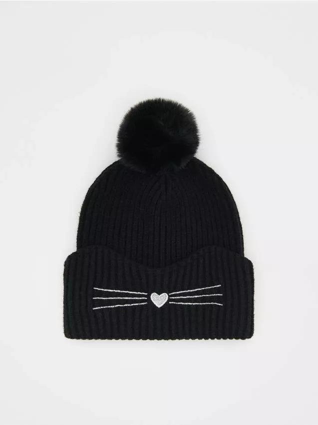 Black Cap,Kids Girl, , large image number 0