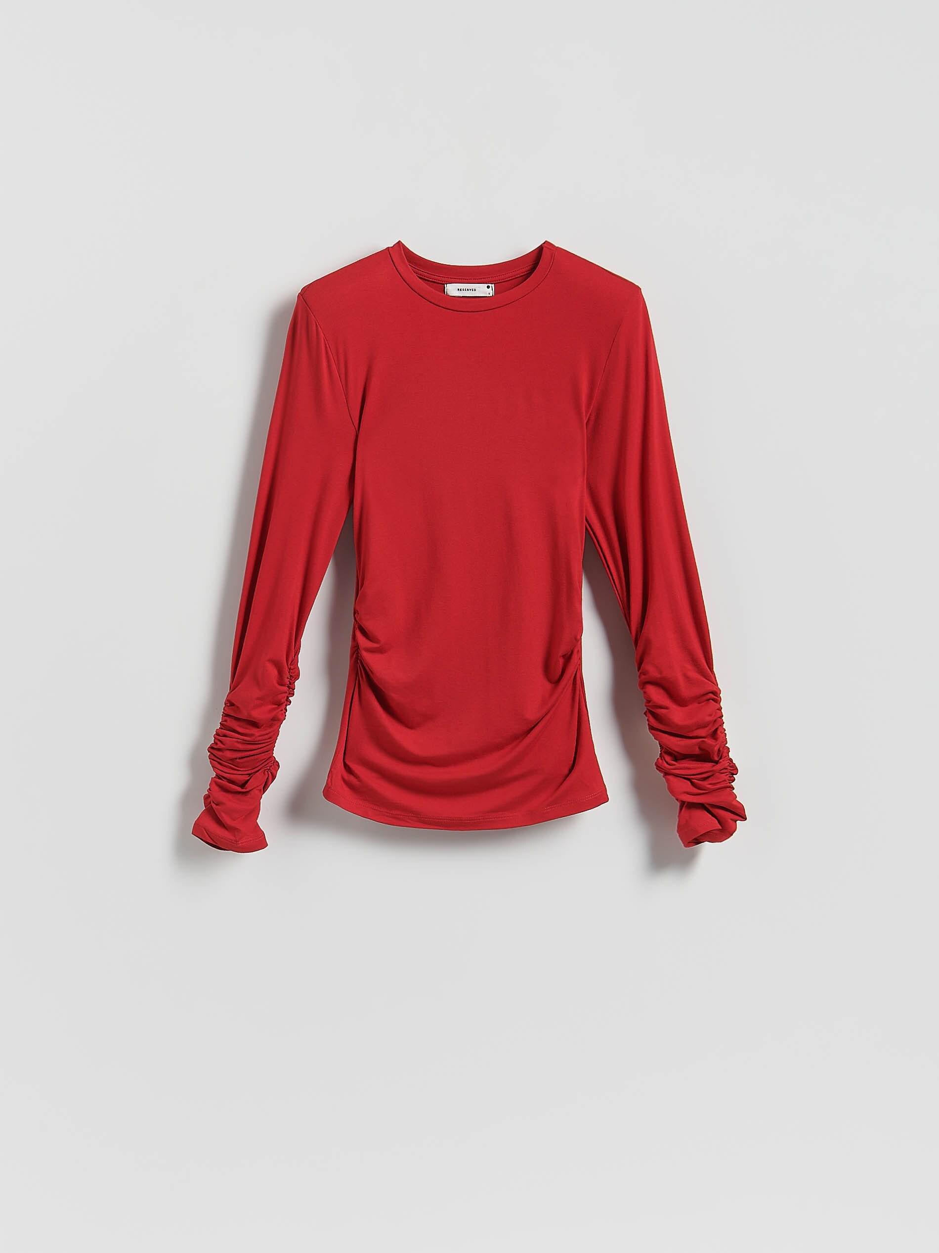 Red Blouse With Shoulder Pads, Red, large image number 5