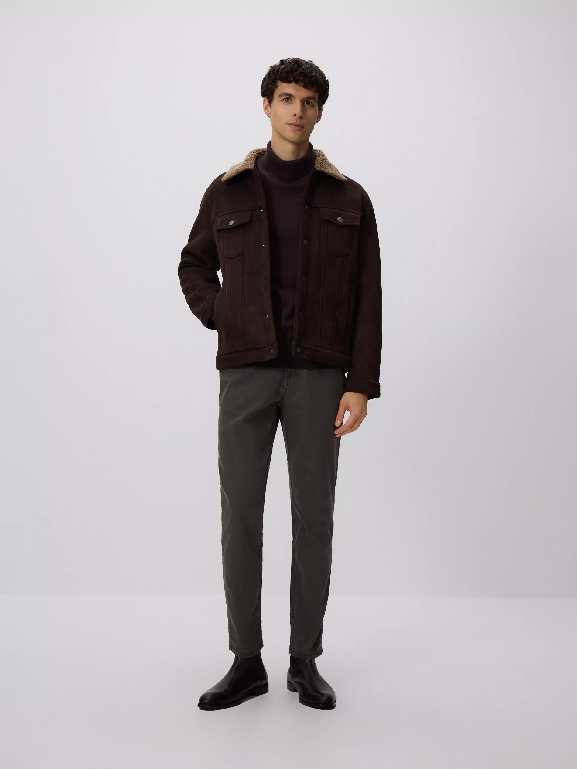 Grey Slim Trousers, Grey, medium