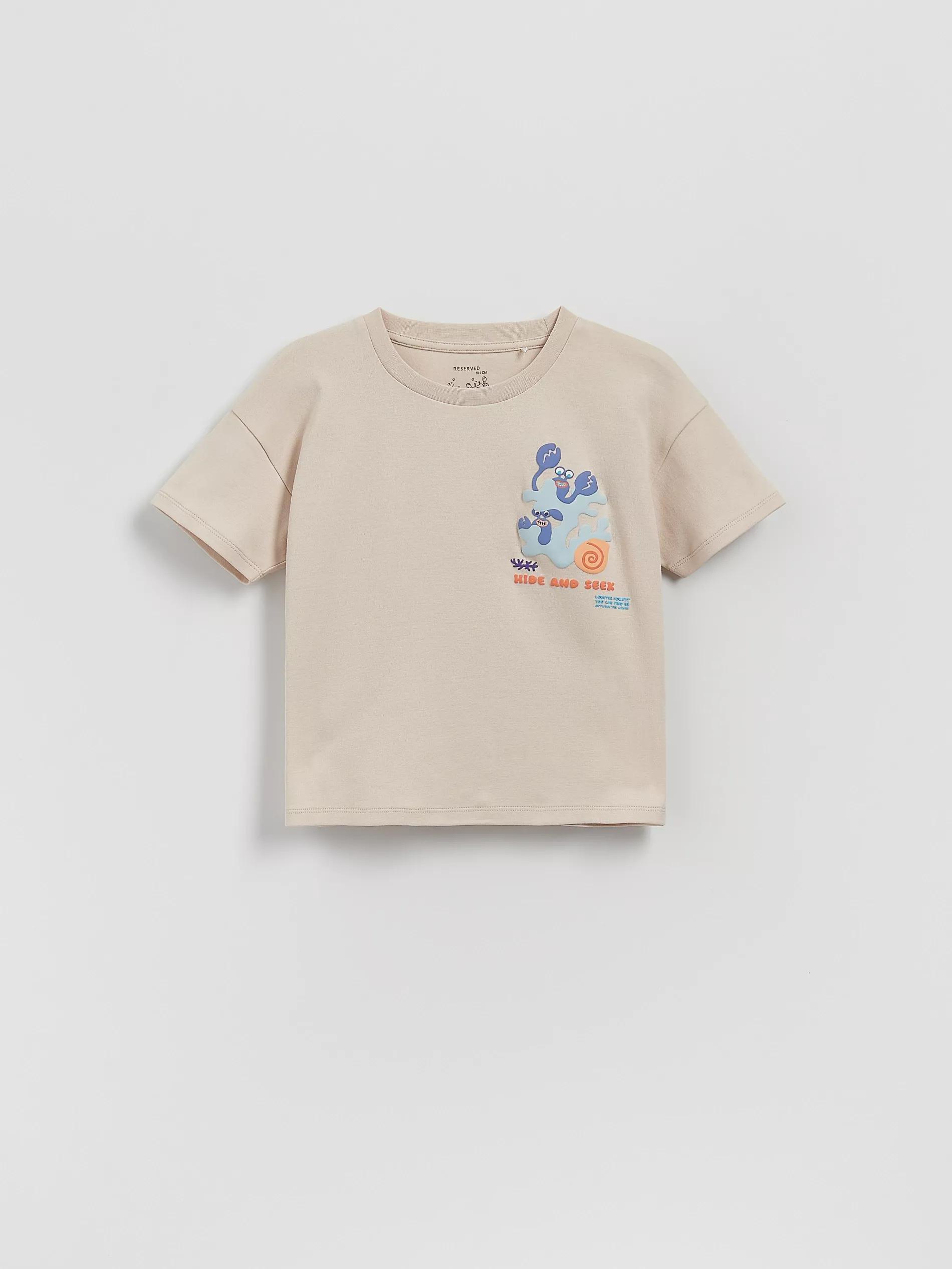 Beige Oversized T-Shirt, , large image number 1