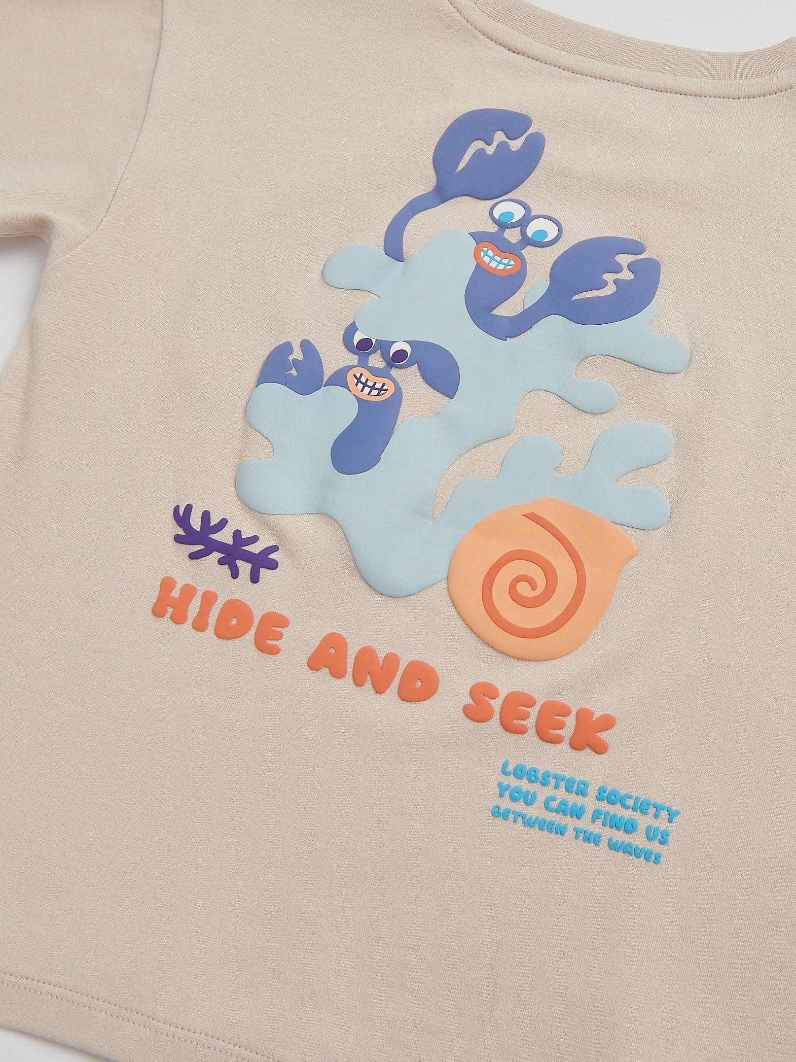 Beige Oversized T-Shirt, , large image number 2