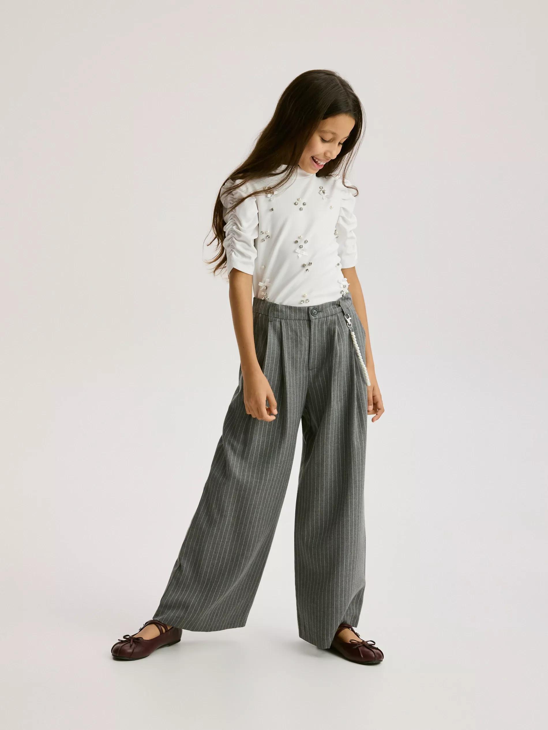 GIRLS` BLOUSE CREAM, Ivory, large image number 4