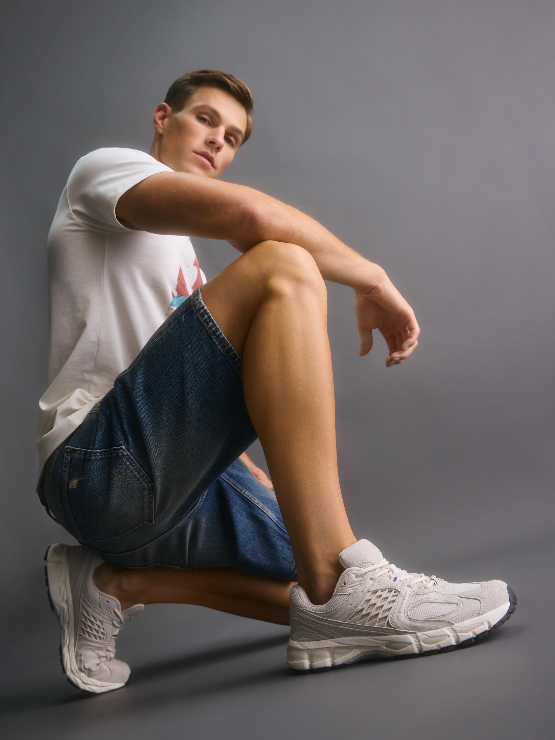 Beige Sports Sneakers, , medium