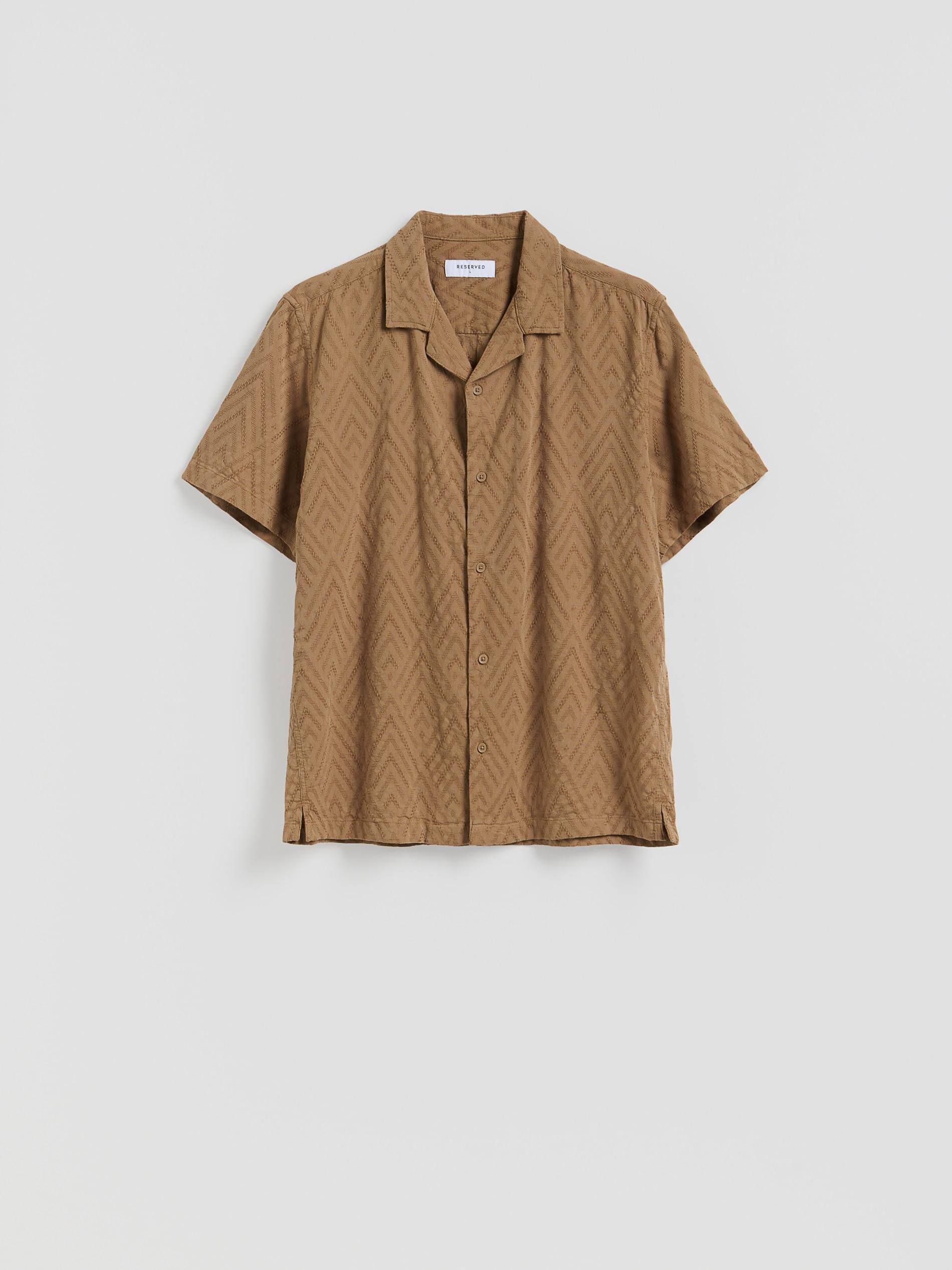 Brown Regular Fit Patterned Shirt, Brown, large image number 3
