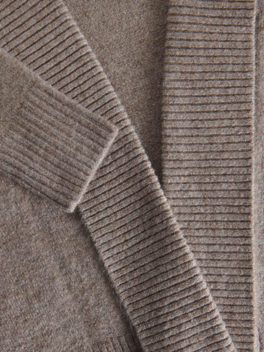 Brown Plain Cardigan, , large image number 3