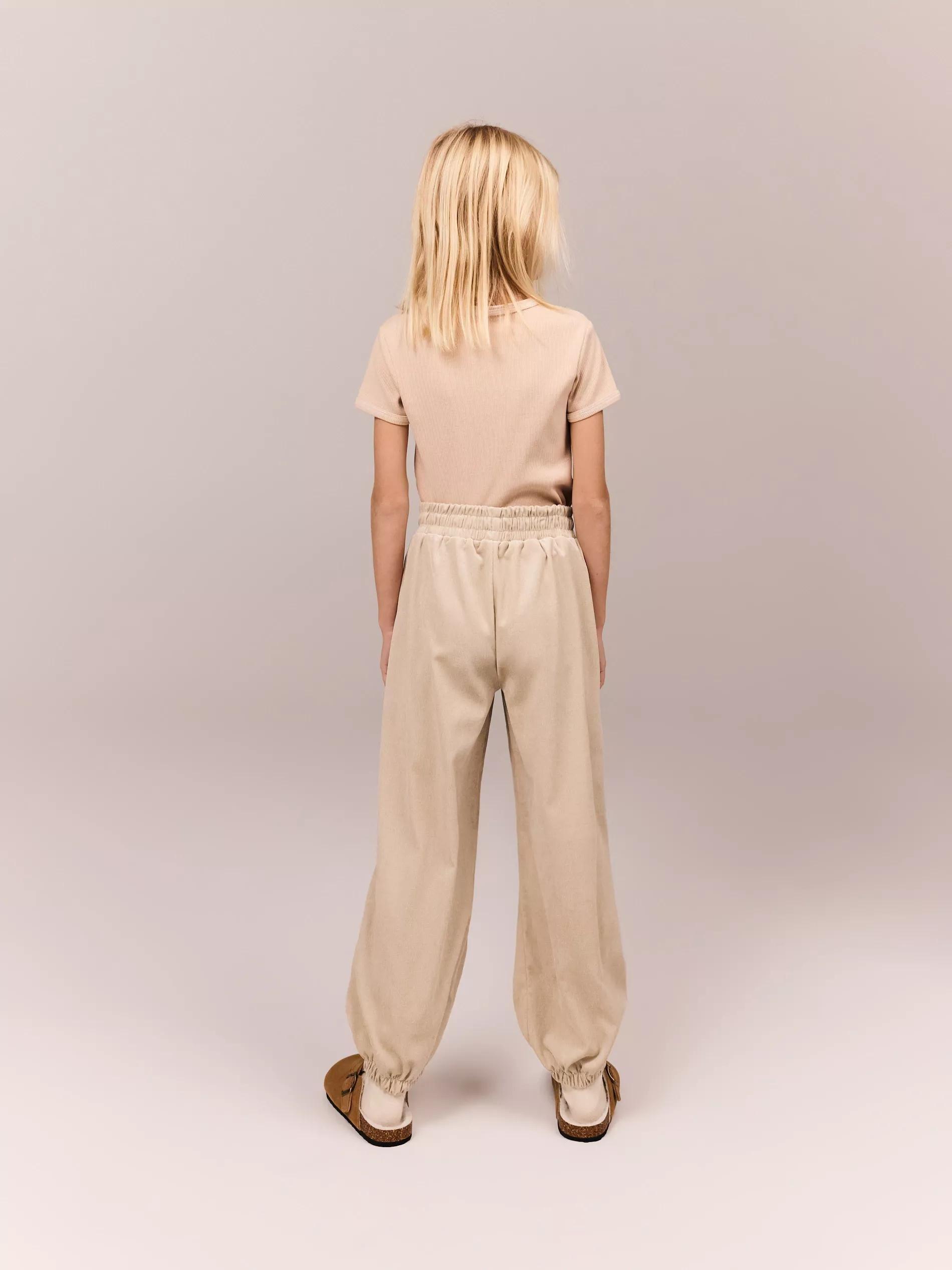 Cream Parachute Pants With Embroidery Detail, , large image number 5