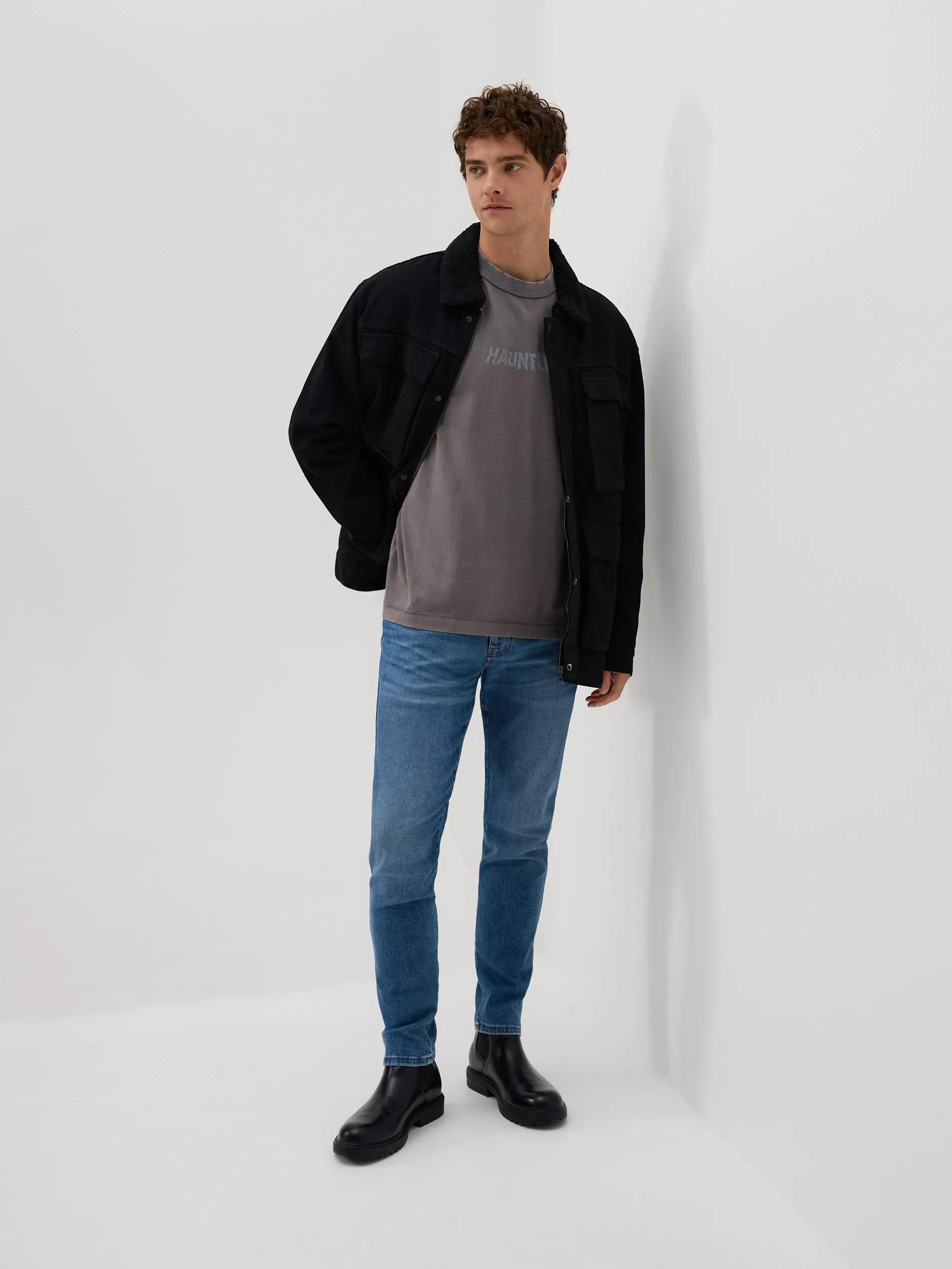 Grey Boxy T-Shirt With Print, Grey, large image number 2