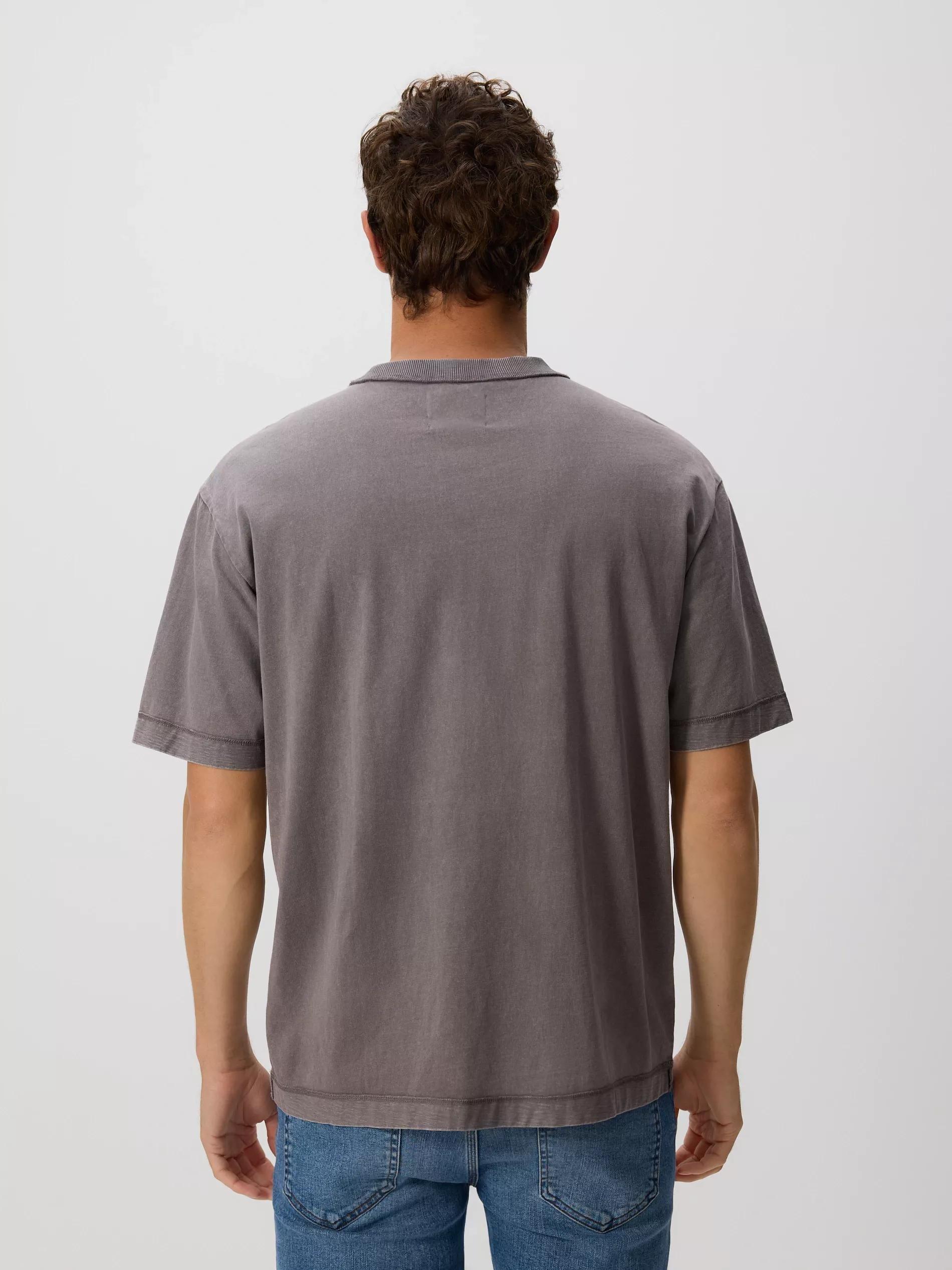 Grey Boxy T-Shirt With Print, Grey, large image number 3