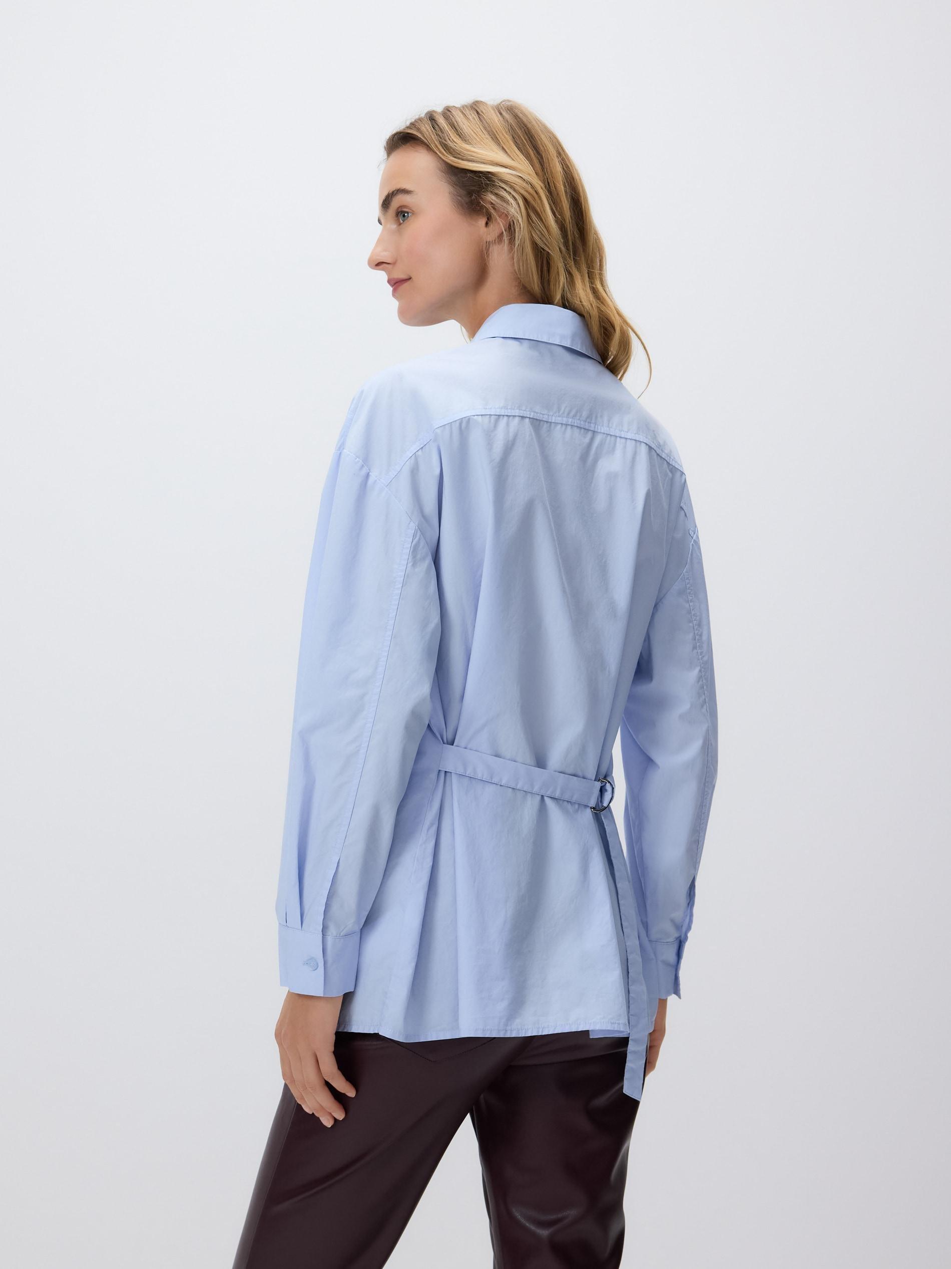 Blue Cotton Shirt With Pocket, Blue, large image number 3