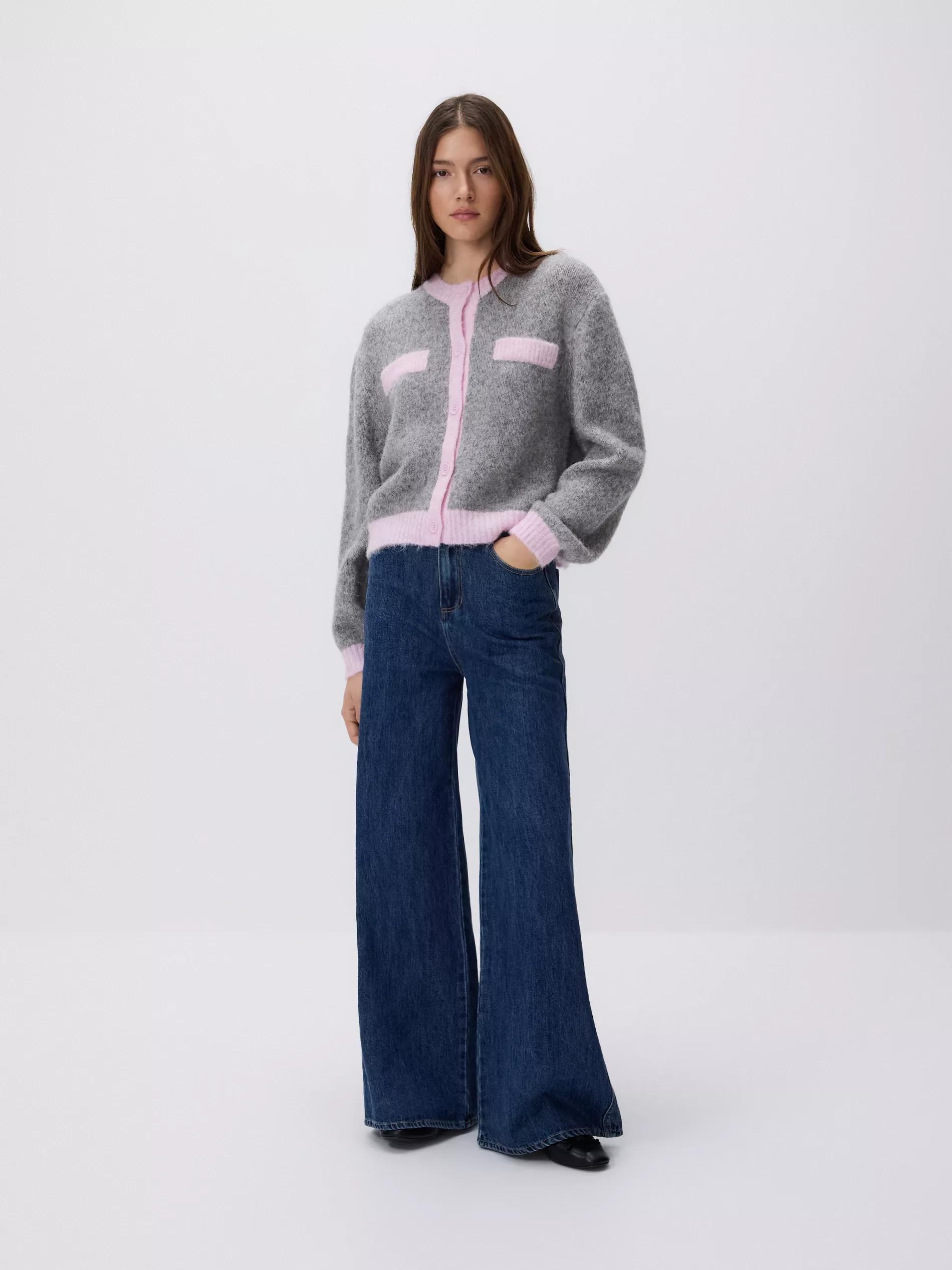 Multicolour Cardigan With Contrast Piping, Multicolor, large image number 2