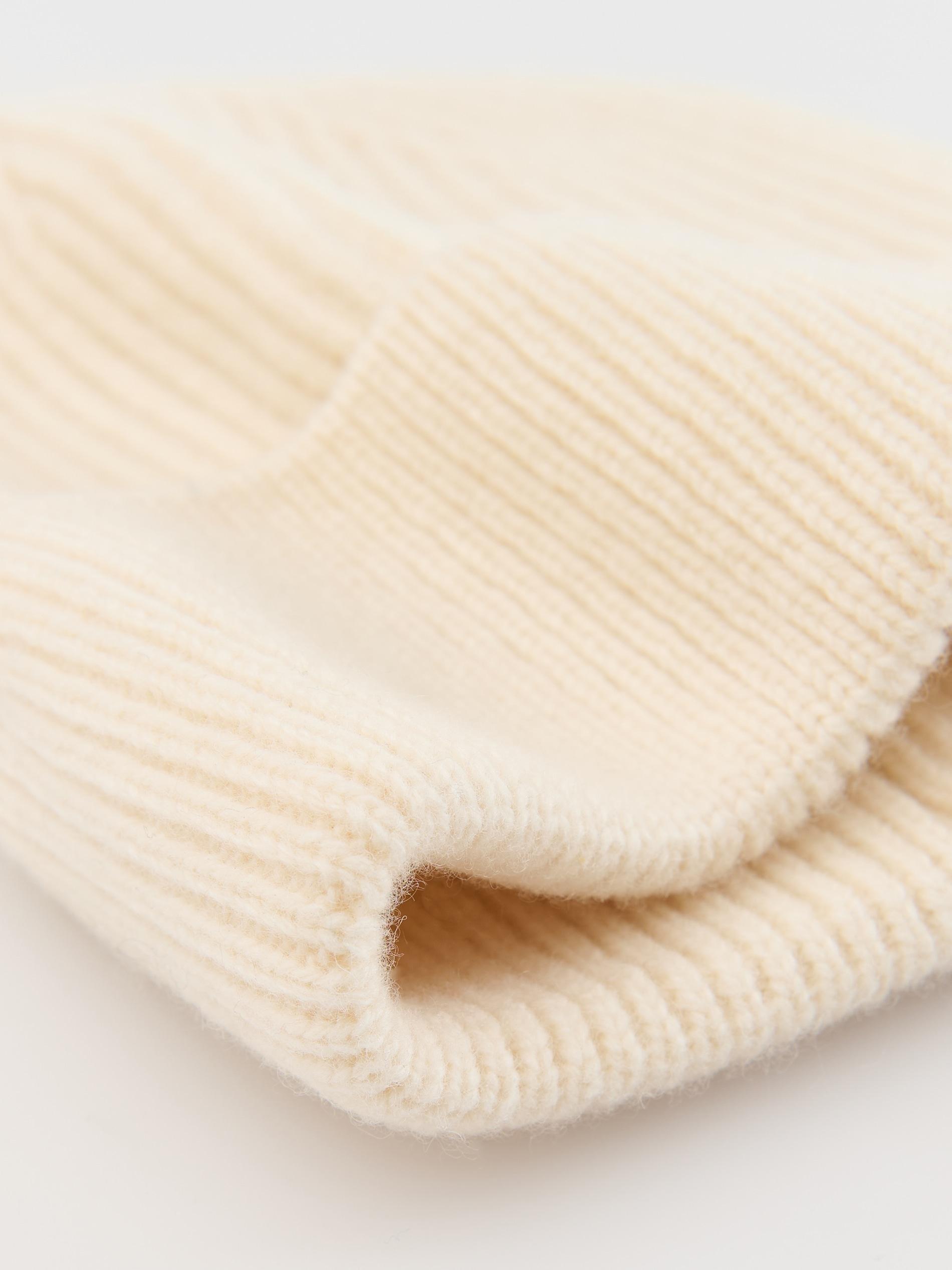 Cream Wool Beanie, , large image number 3