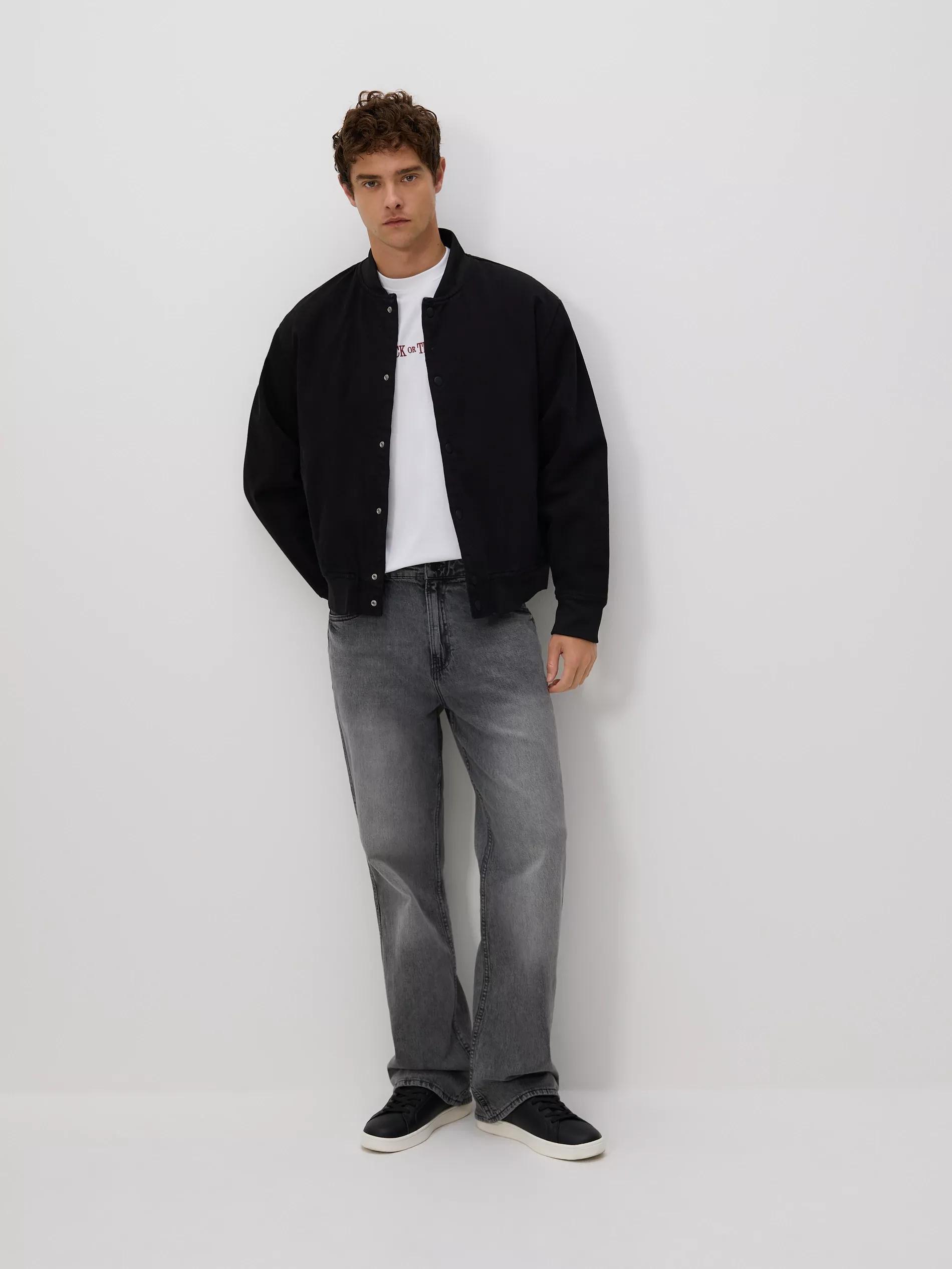 White Comfort Fit T-Shirt With Print, White, large image number 1