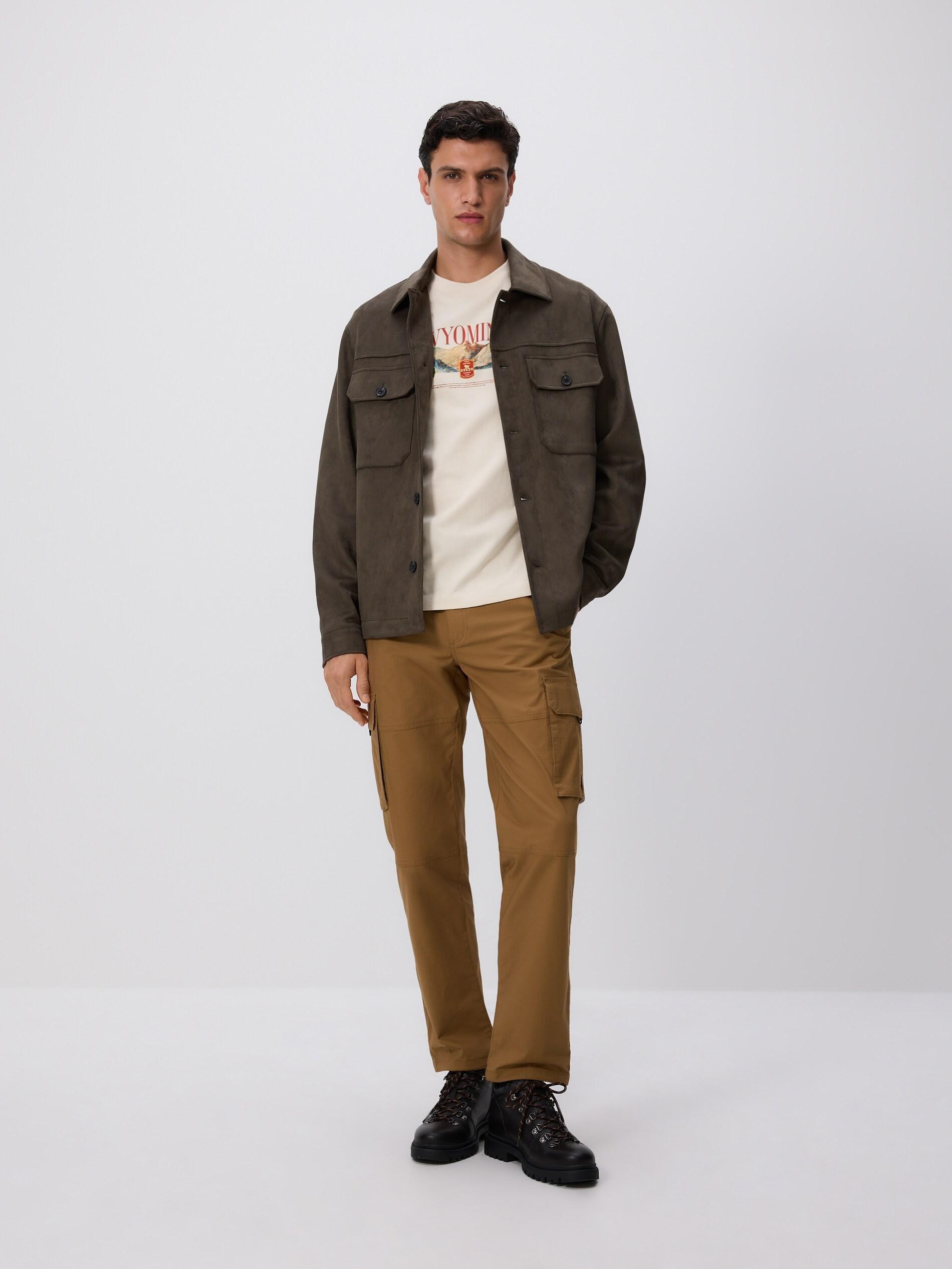Brown Cargo Trousers With Belt, Brown, large image number 2