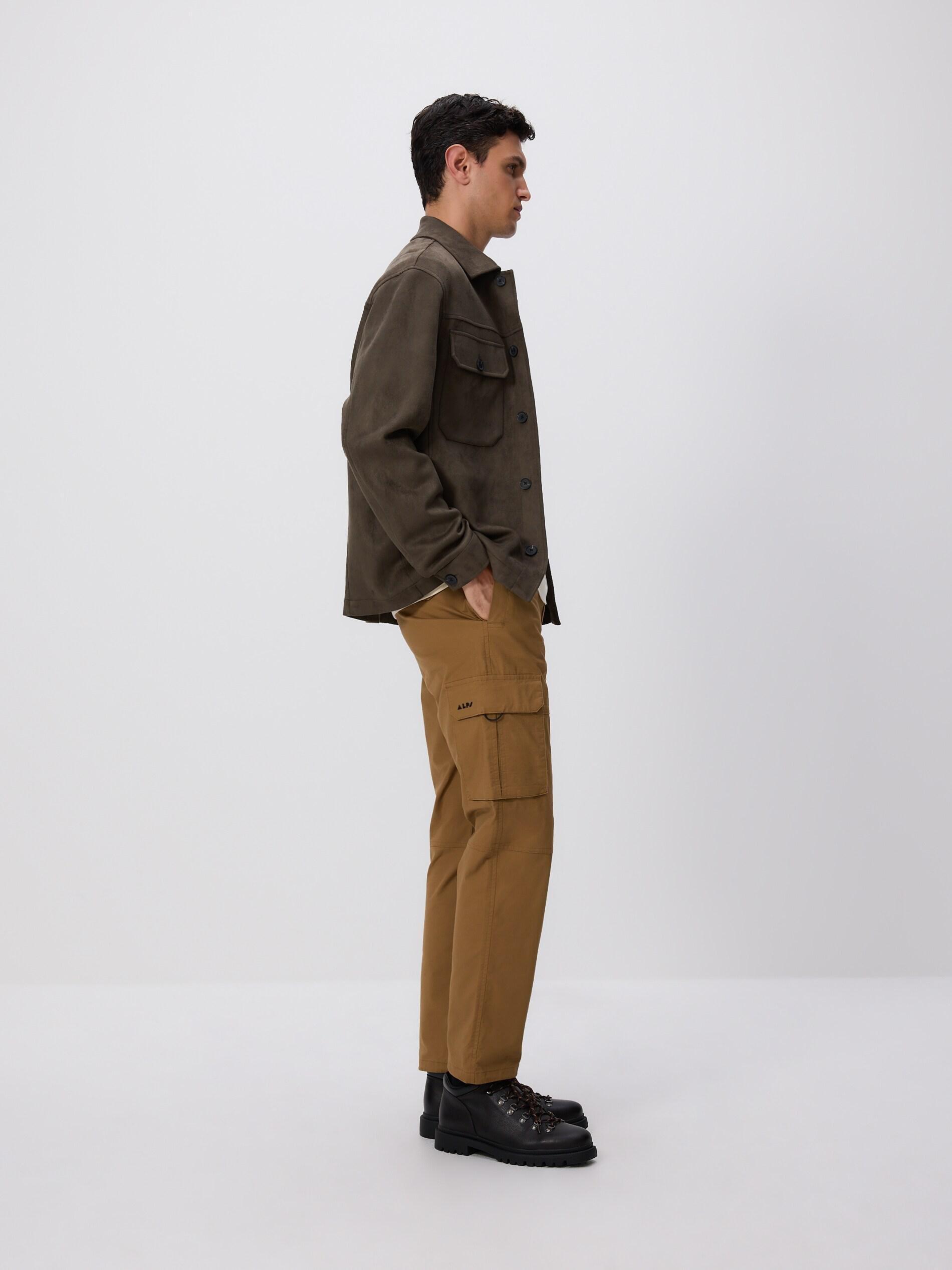 Brown Cargo Trousers With Belt, Brown, large image number 3