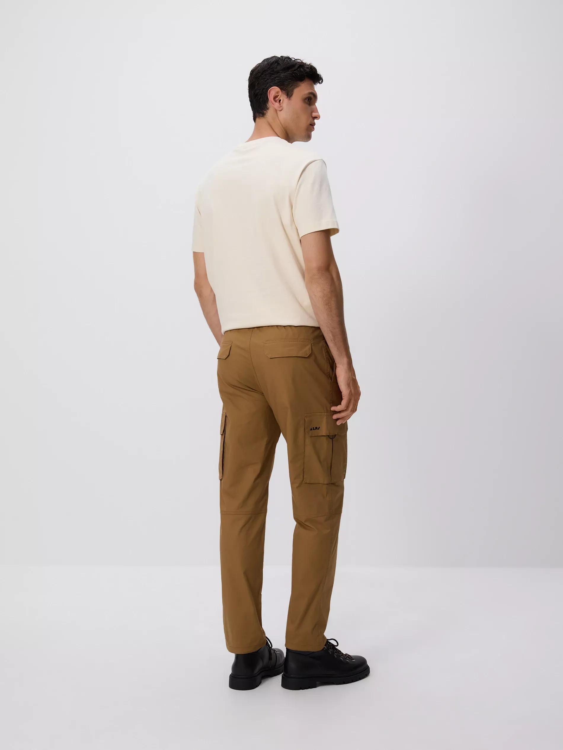 Brown Cargo Trousers With Belt, Brown, large image number 3