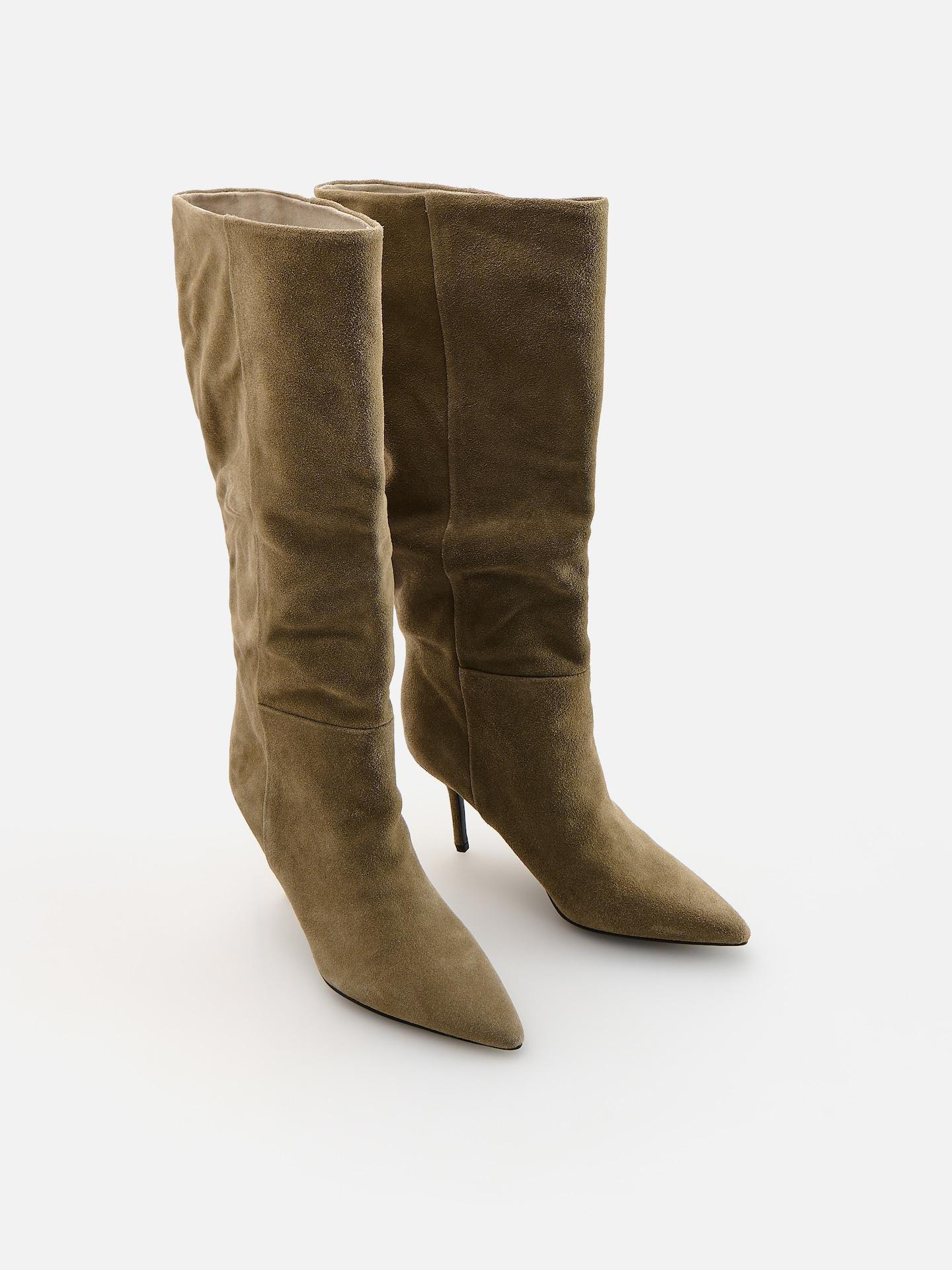 LADIES` BOOTS SAND, Beige, medium