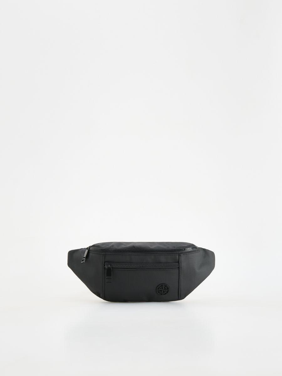 Black Waist Bag, Black, large image number 0