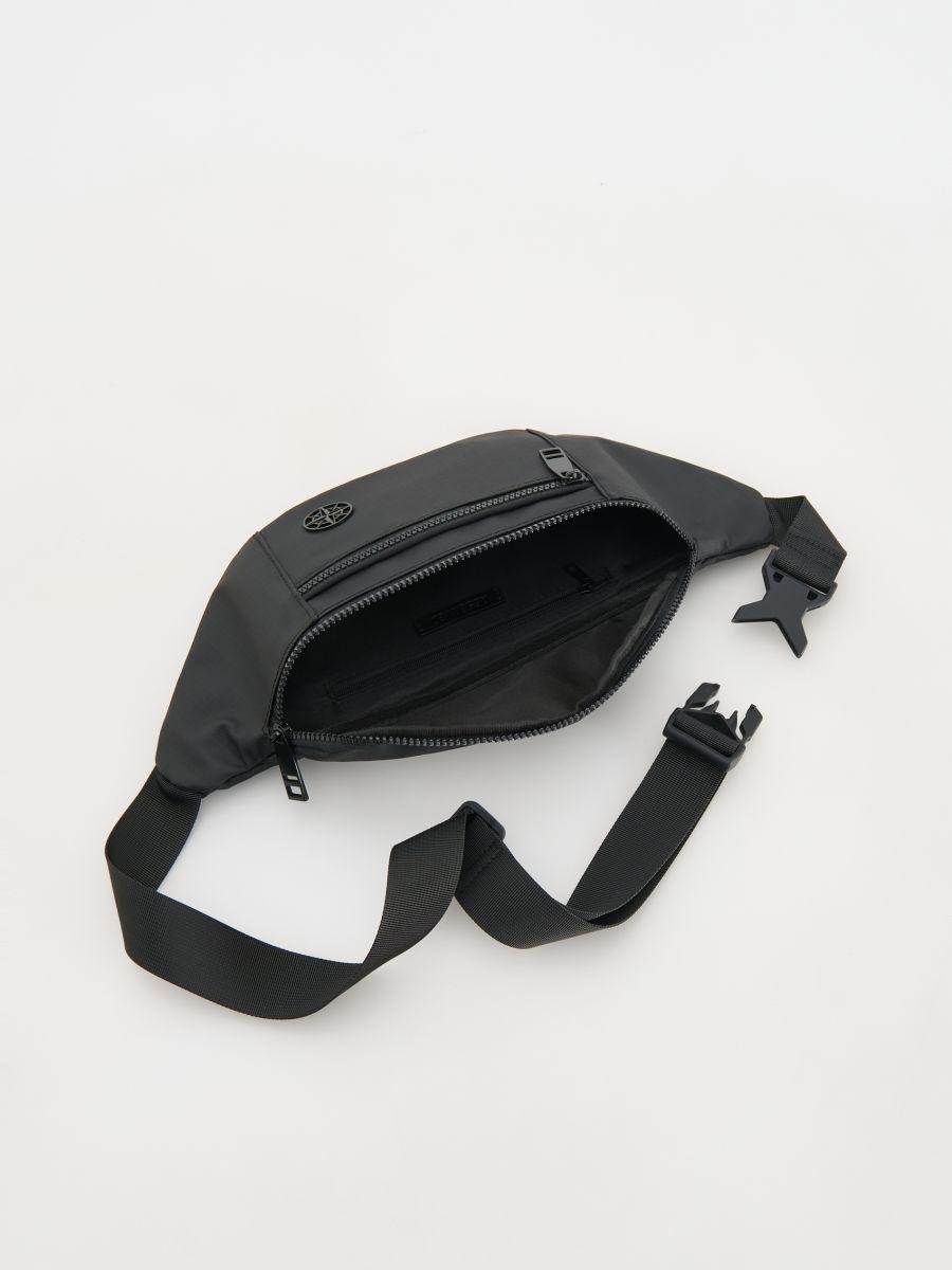 Black Waist Bag, Black, large image number 2