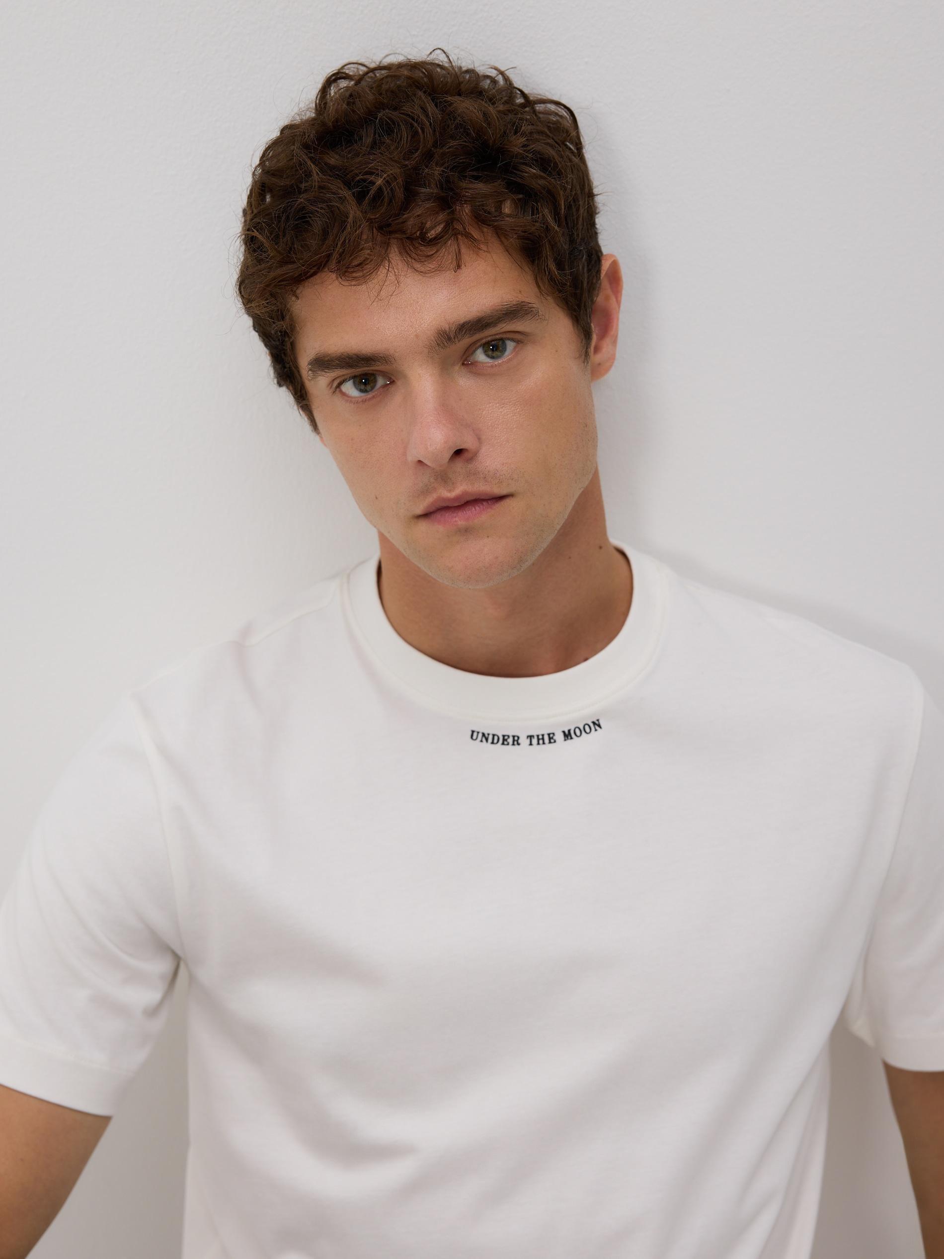 Cream Regular Fit T-Shirt With Back Print, Ivory, large image number 2