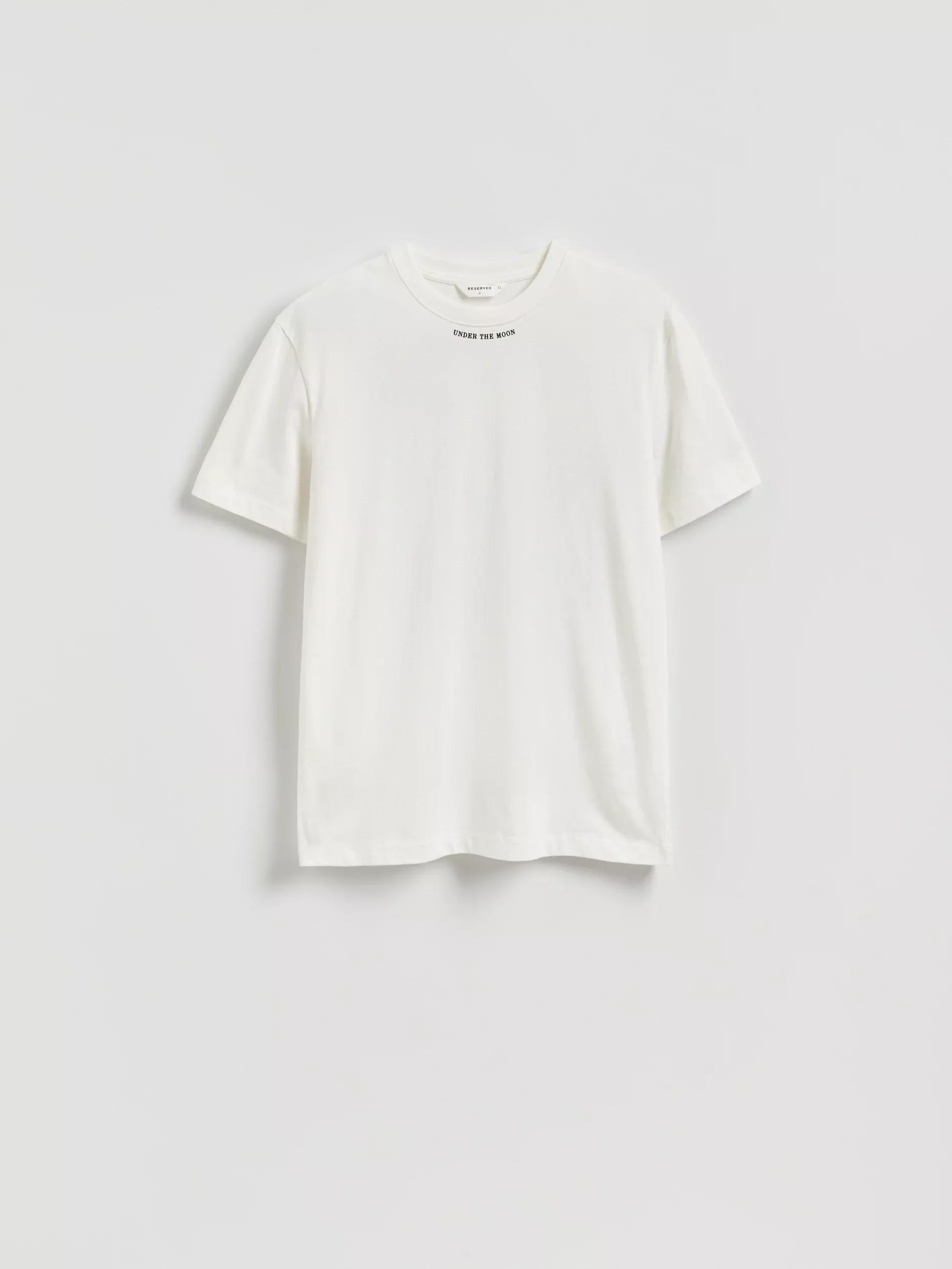 Cream Regular Fit T-Shirt With Back Print, Ivory, large image number 4