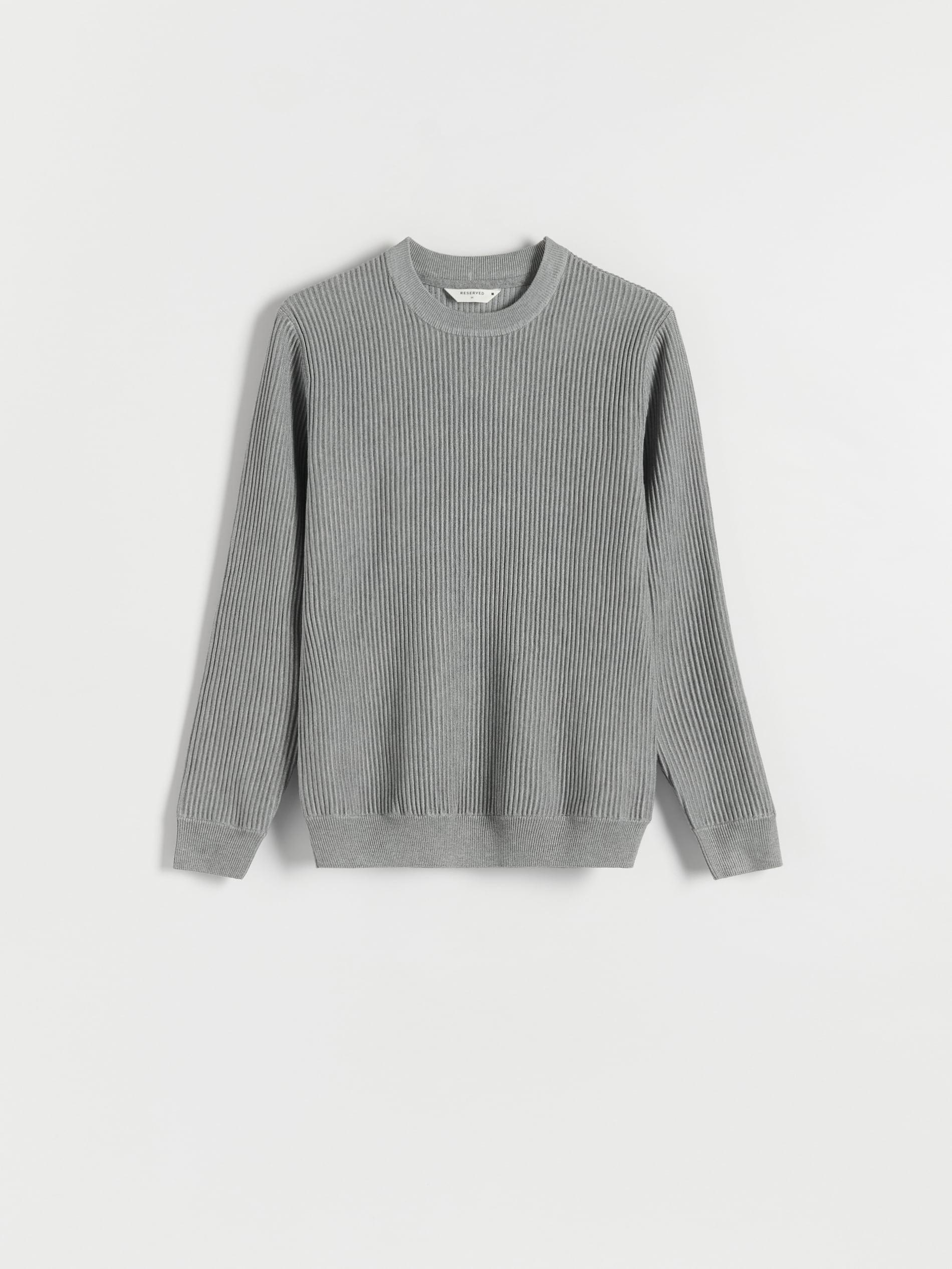 Grey Rib Knit Jumper, , large image number 4