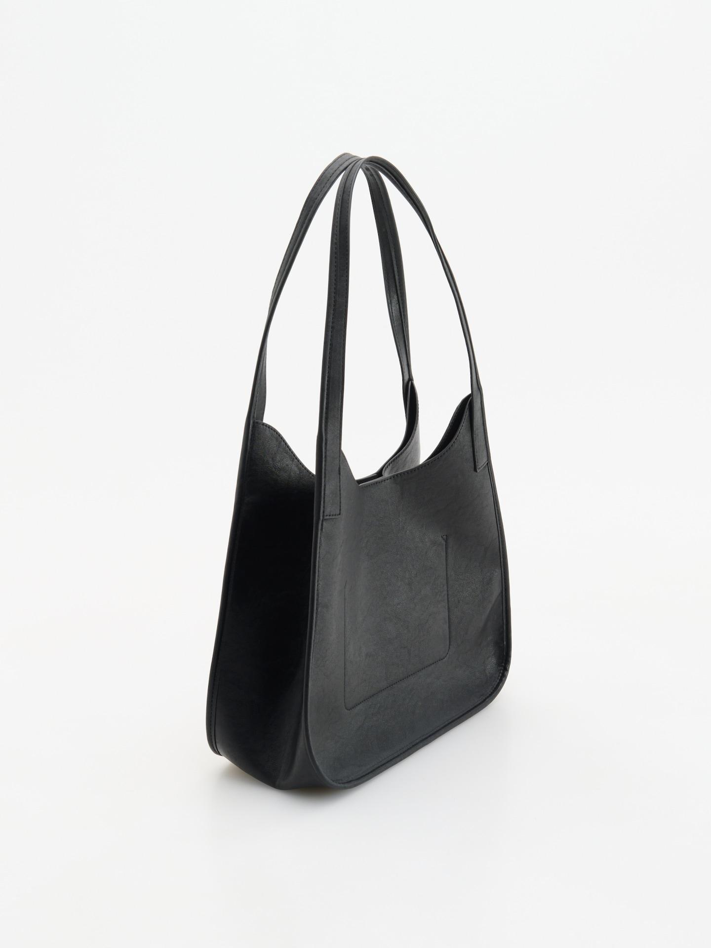 Black Shopper Bag, Black, medium