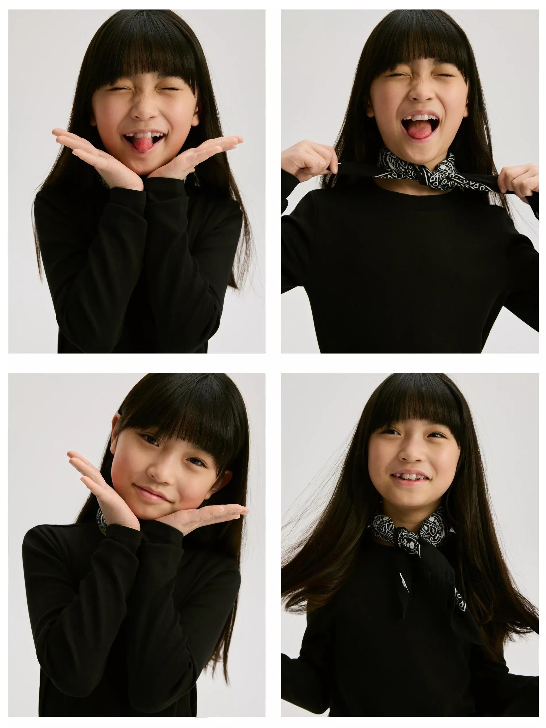 Black Long Sleeve T-Shirt, Black, medium