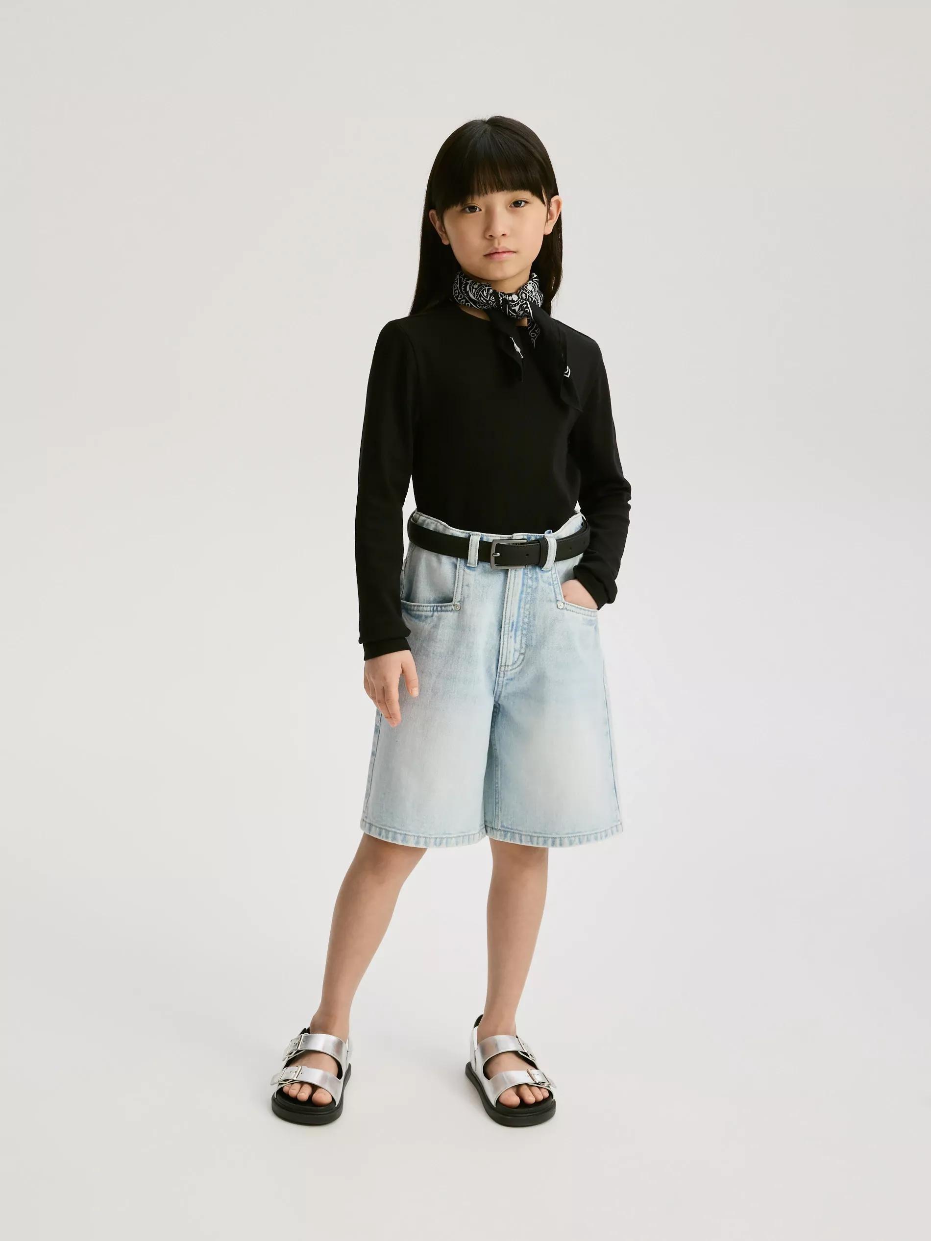 Black Long Sleeve T-Shirt, Black, medium