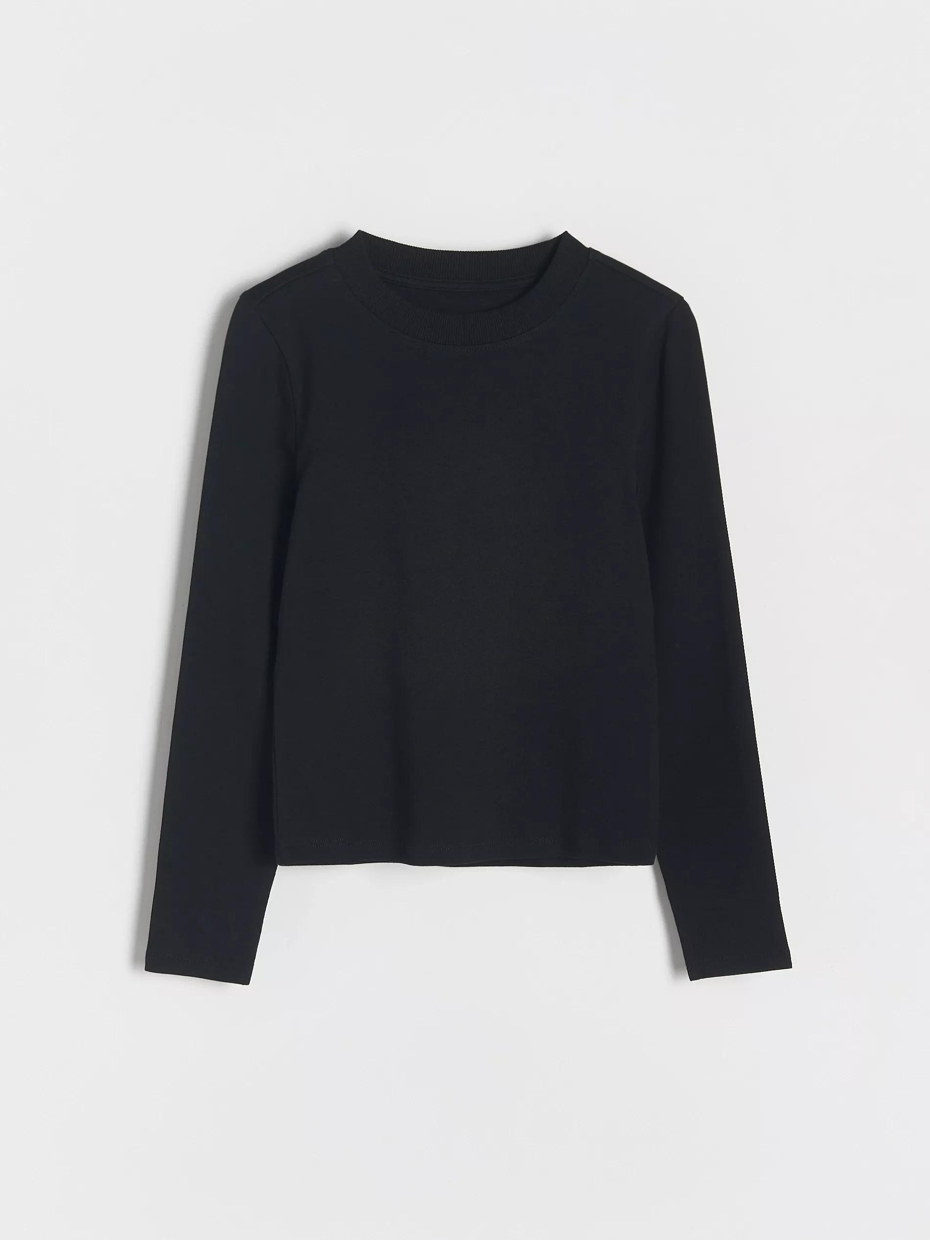 Black Long Sleeve T-Shirt, Black, medium
