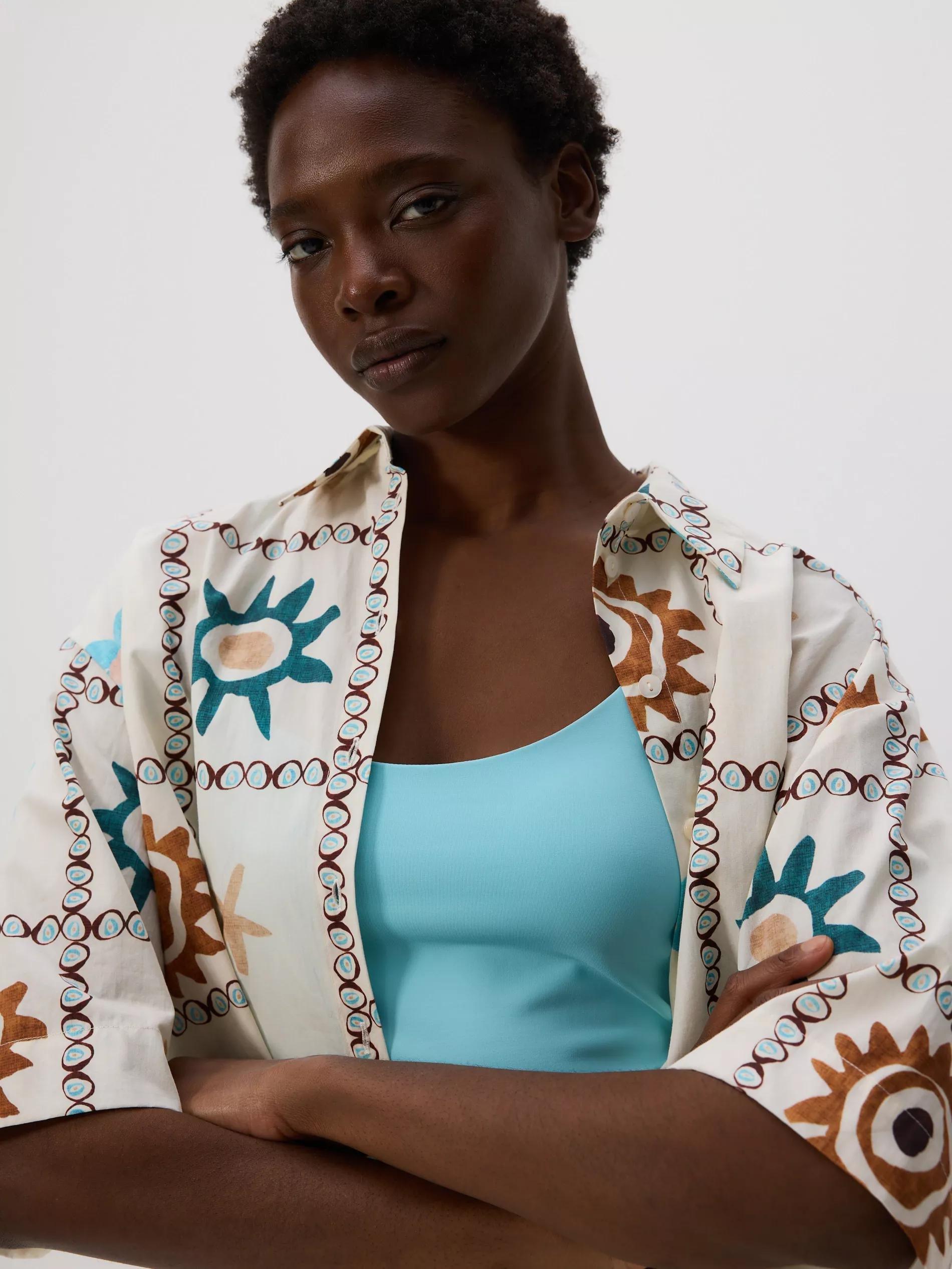 Turquoise Plain Spaghetti Strap Top, , large image number 3
