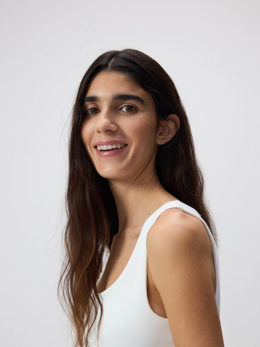 White Plain Top, White, medium