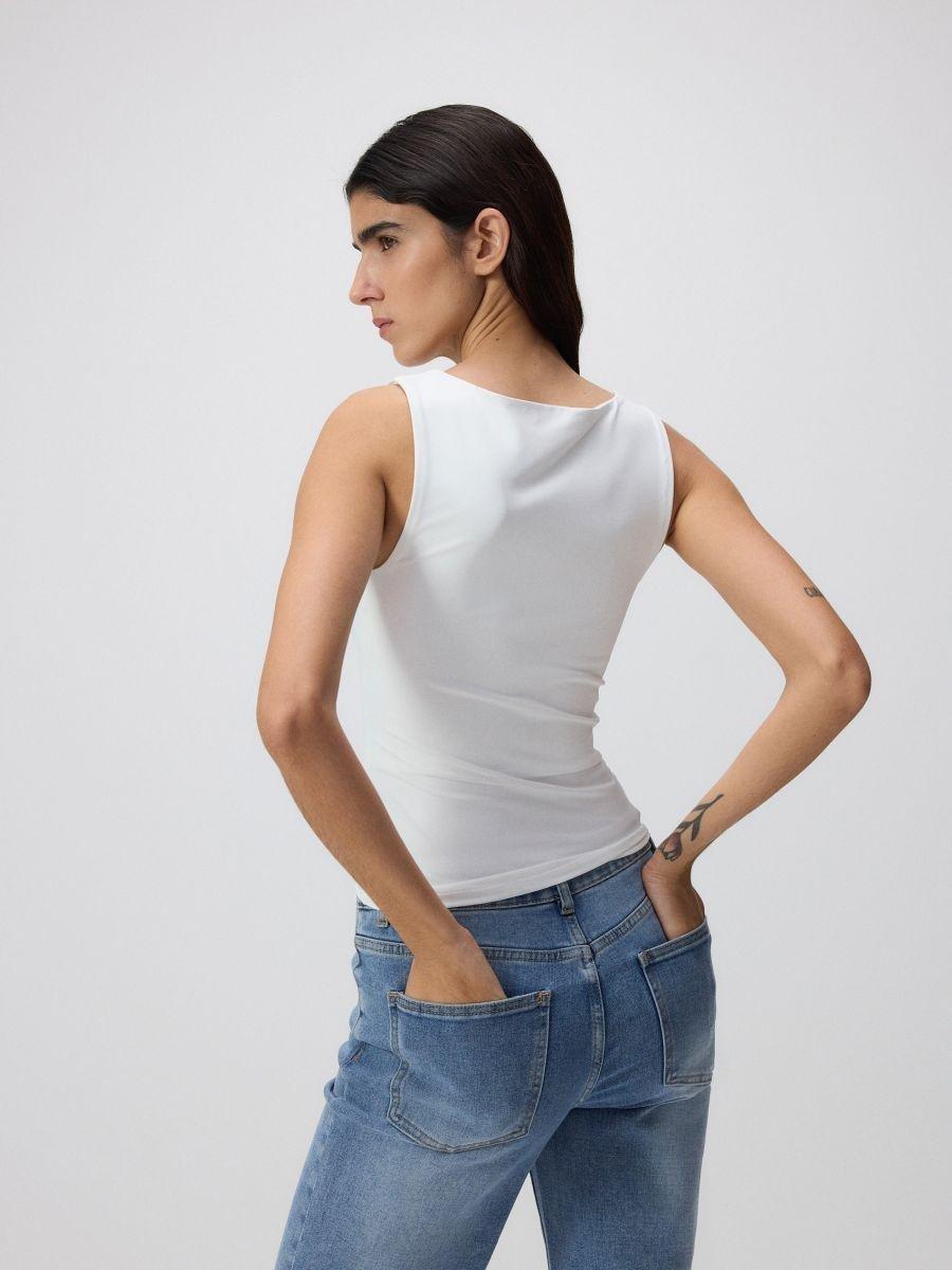 White Plain Top, White, medium