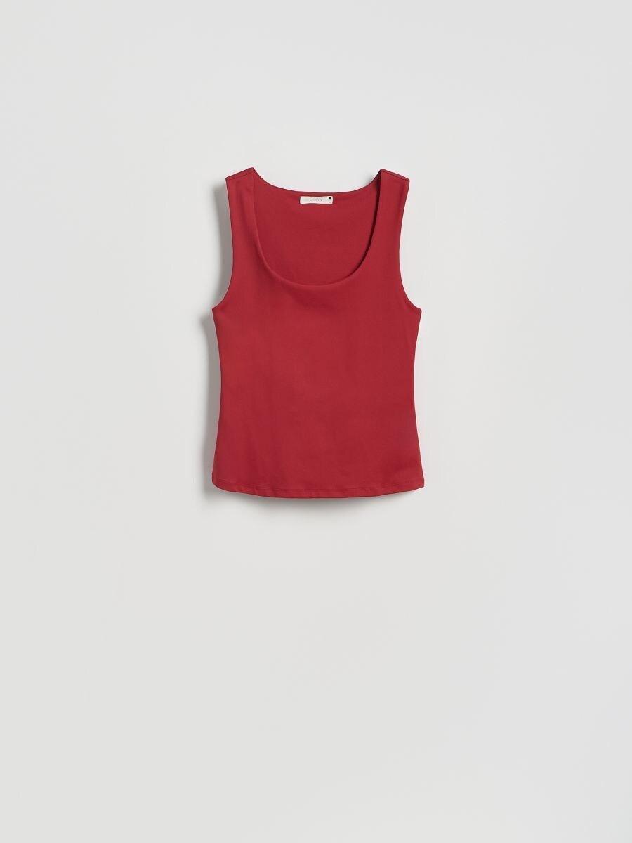 Red Plain Top, Red, medium