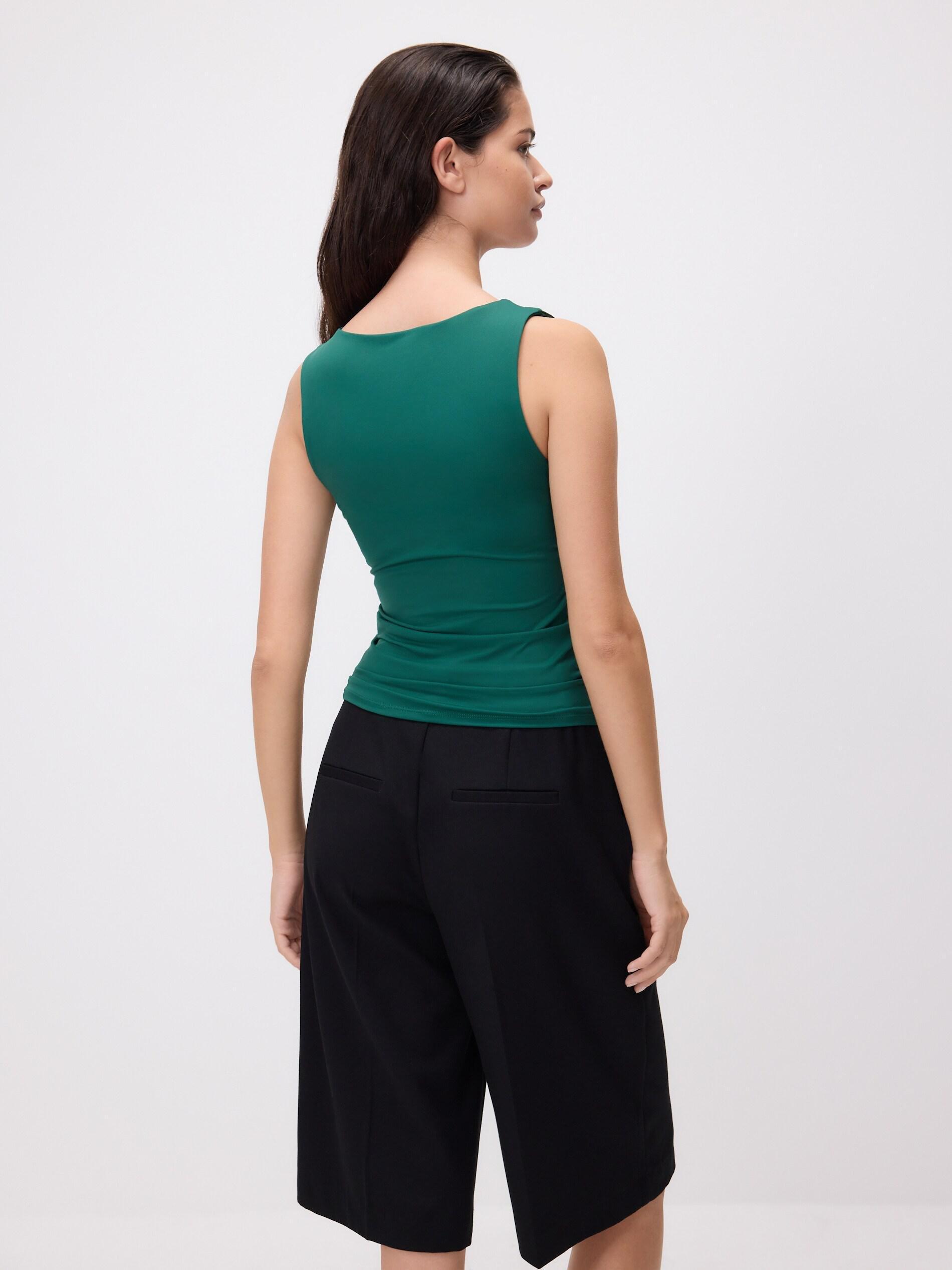 Green Plain Top, Khaki, large image number 4