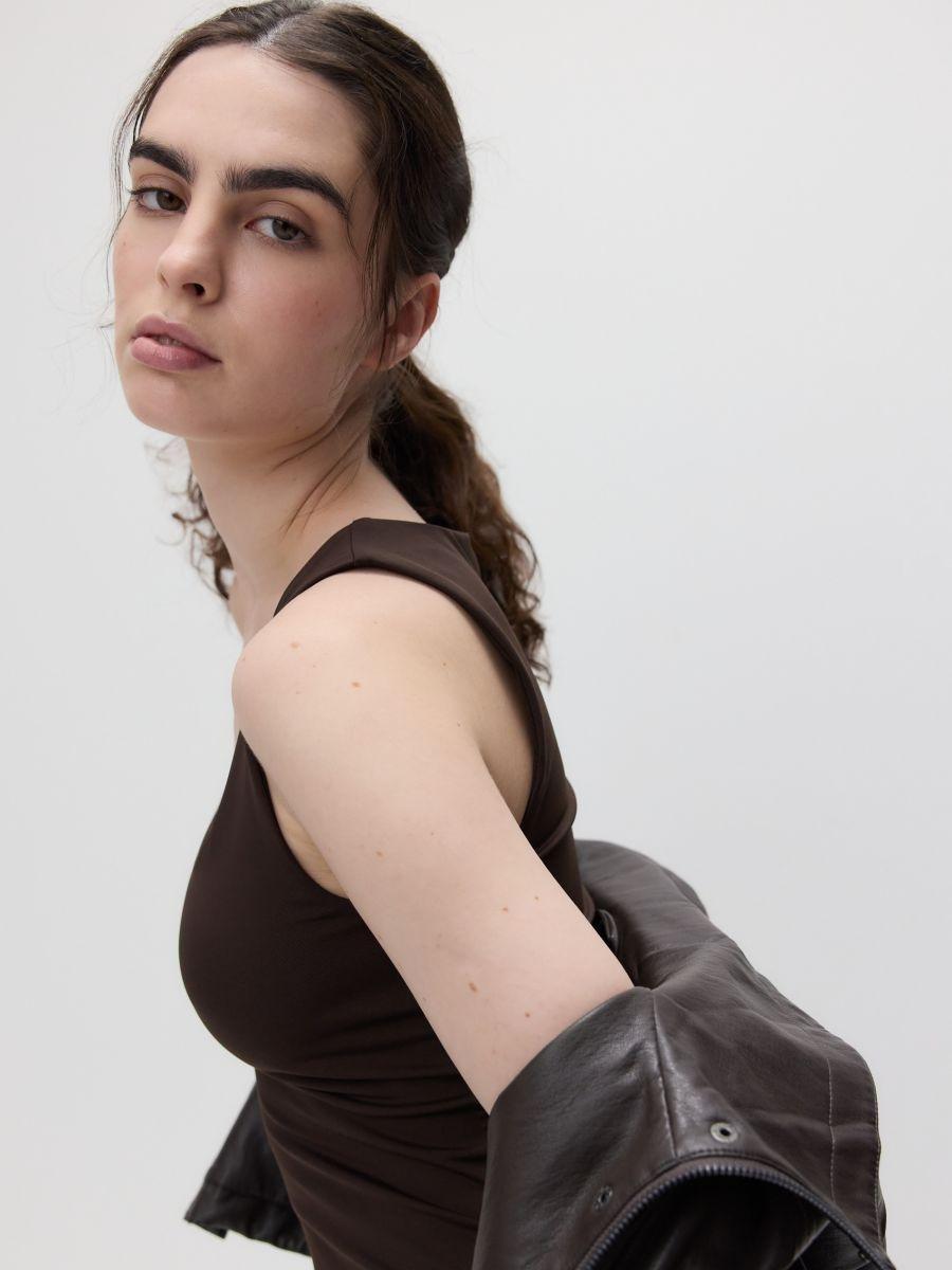 Brown Plain Top, Brown, large image number 1