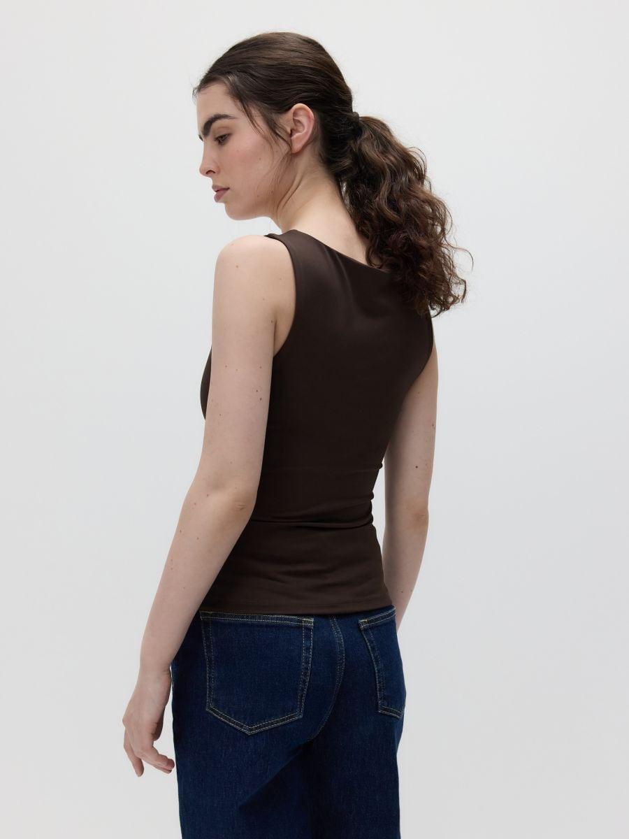 Brown Plain Top, Brown, large image number 2