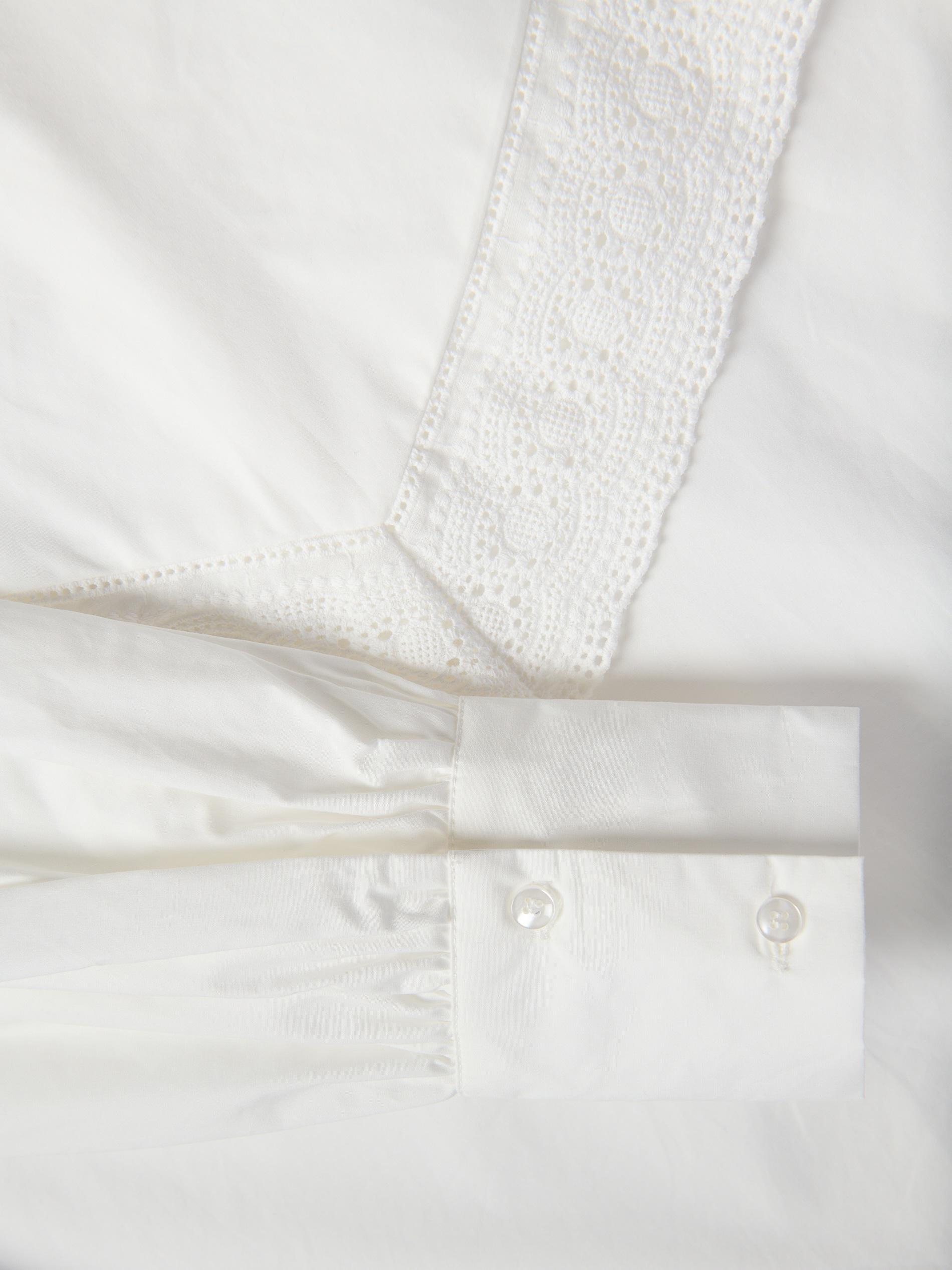 White Shirt With Decorative Collar, White, large image number 4