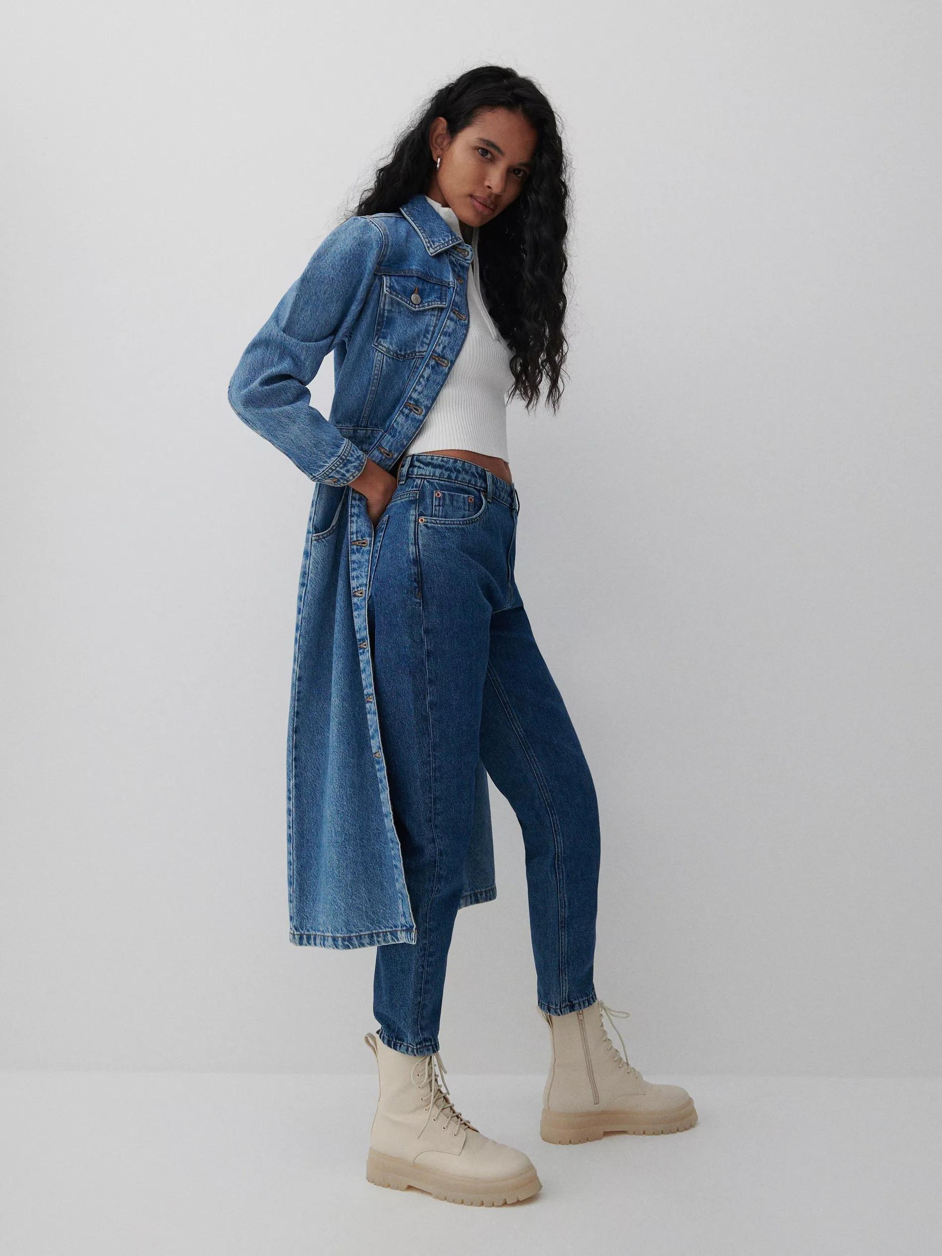 Navy Mom Jeans, Women, , large image number 0