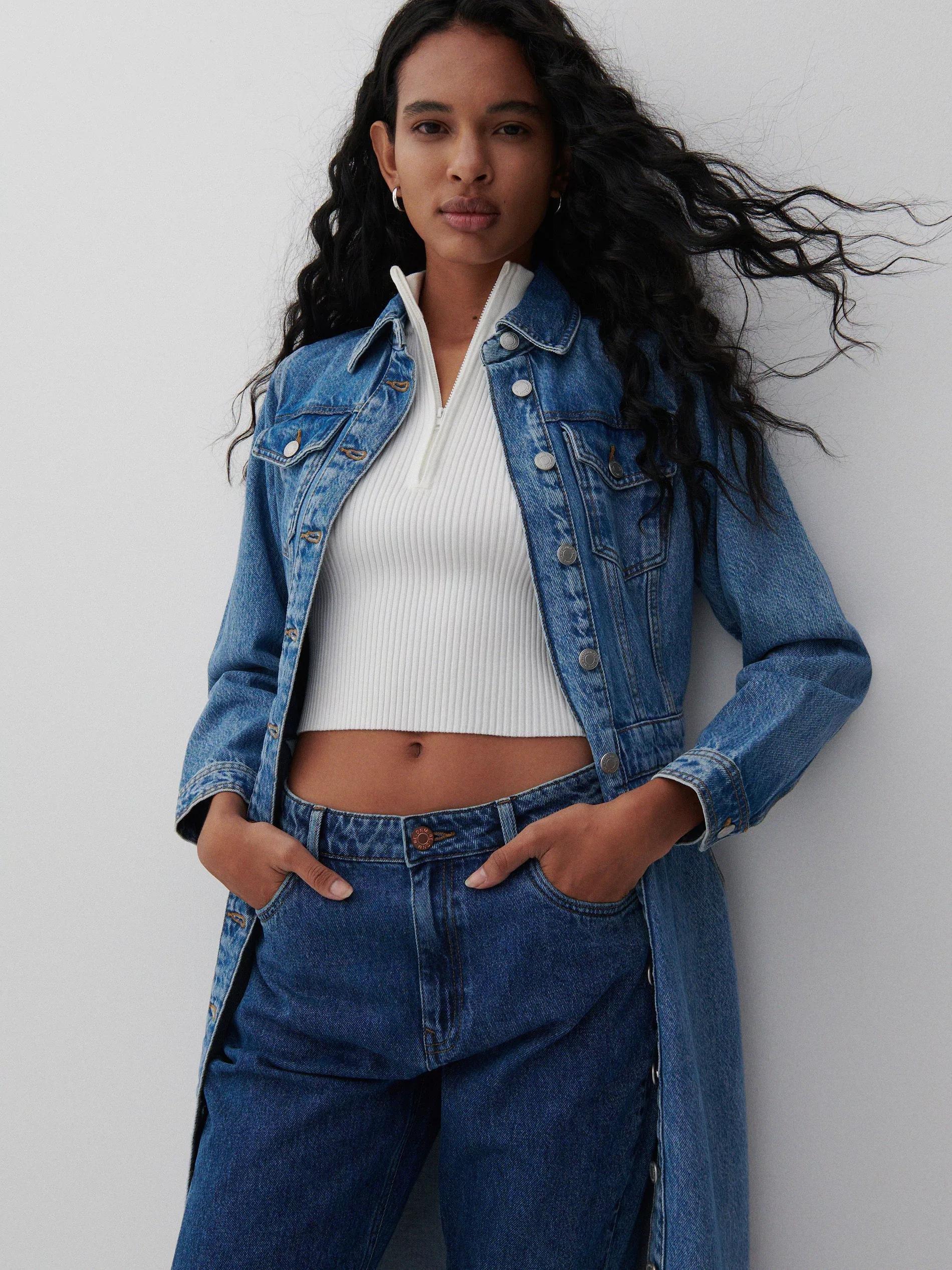 Navy Mom Jeans, Women, , large image number 3